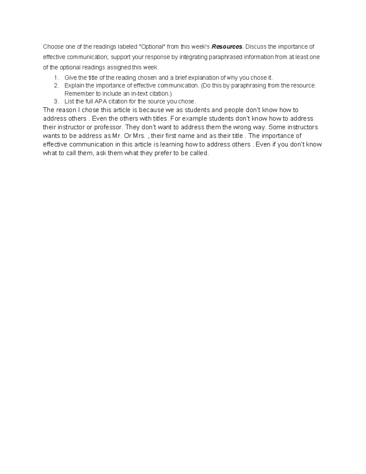 Topic 7 DQ 1 - discussion question and answer - Choose one of the ...