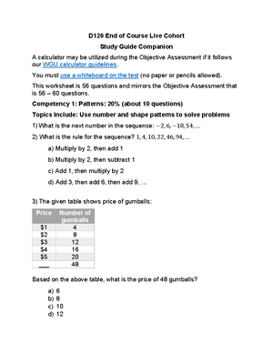 D126 Unit 2 Study Guide - D126 Mathematics for Elementary Educators II ...