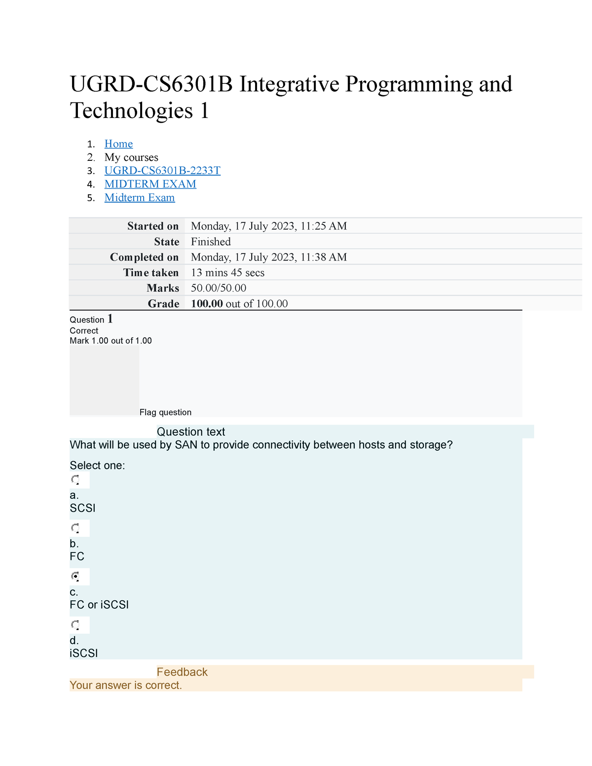 UGRD-CS6301B Integrative Programming And Technologies 1 Midterm Exam ...