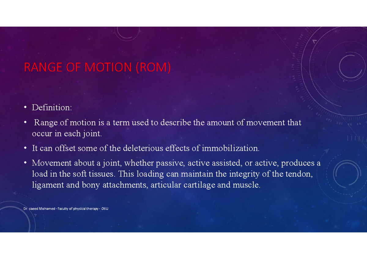 Define Range Of Motion Rom