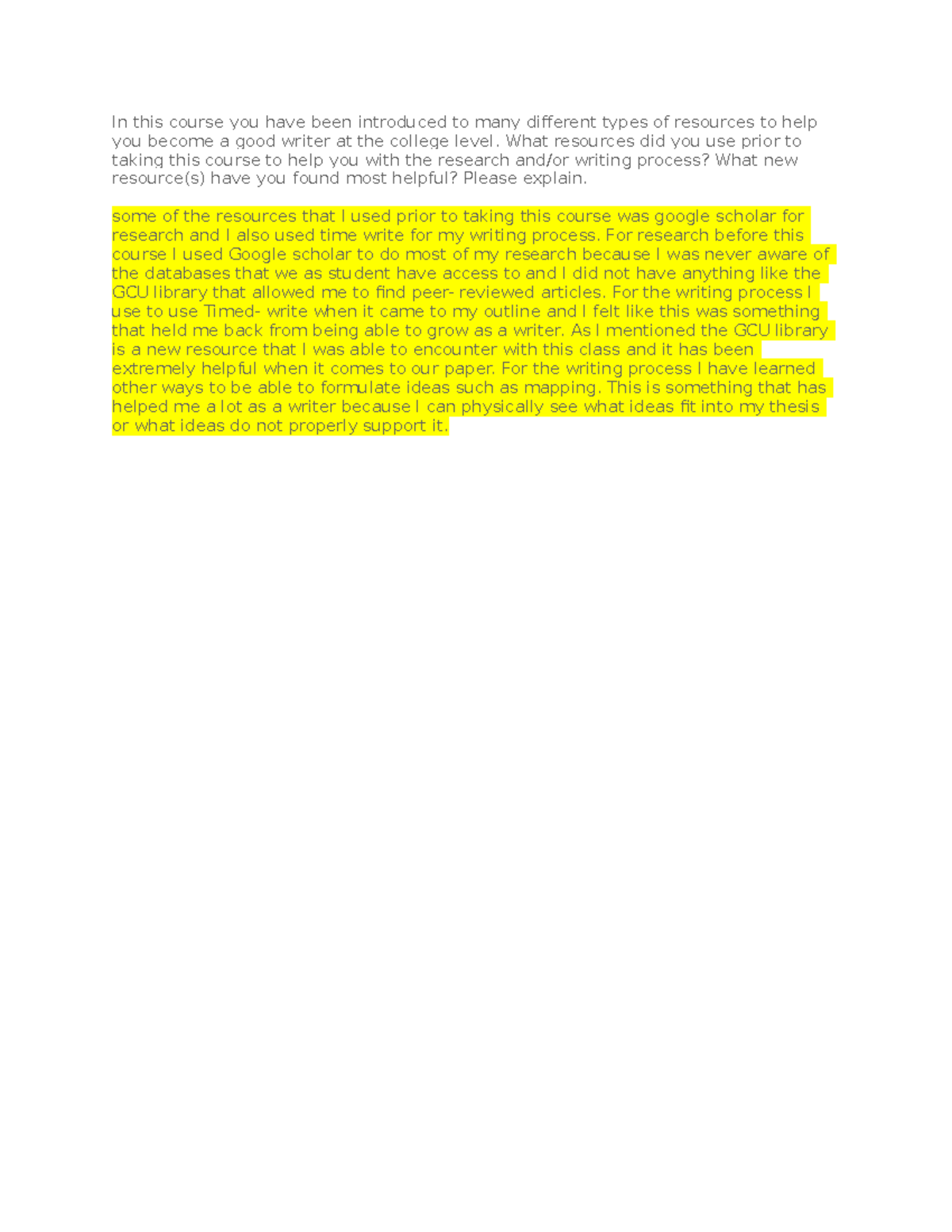 Topic 5 DQ 1 check for knowledge In this course you have been