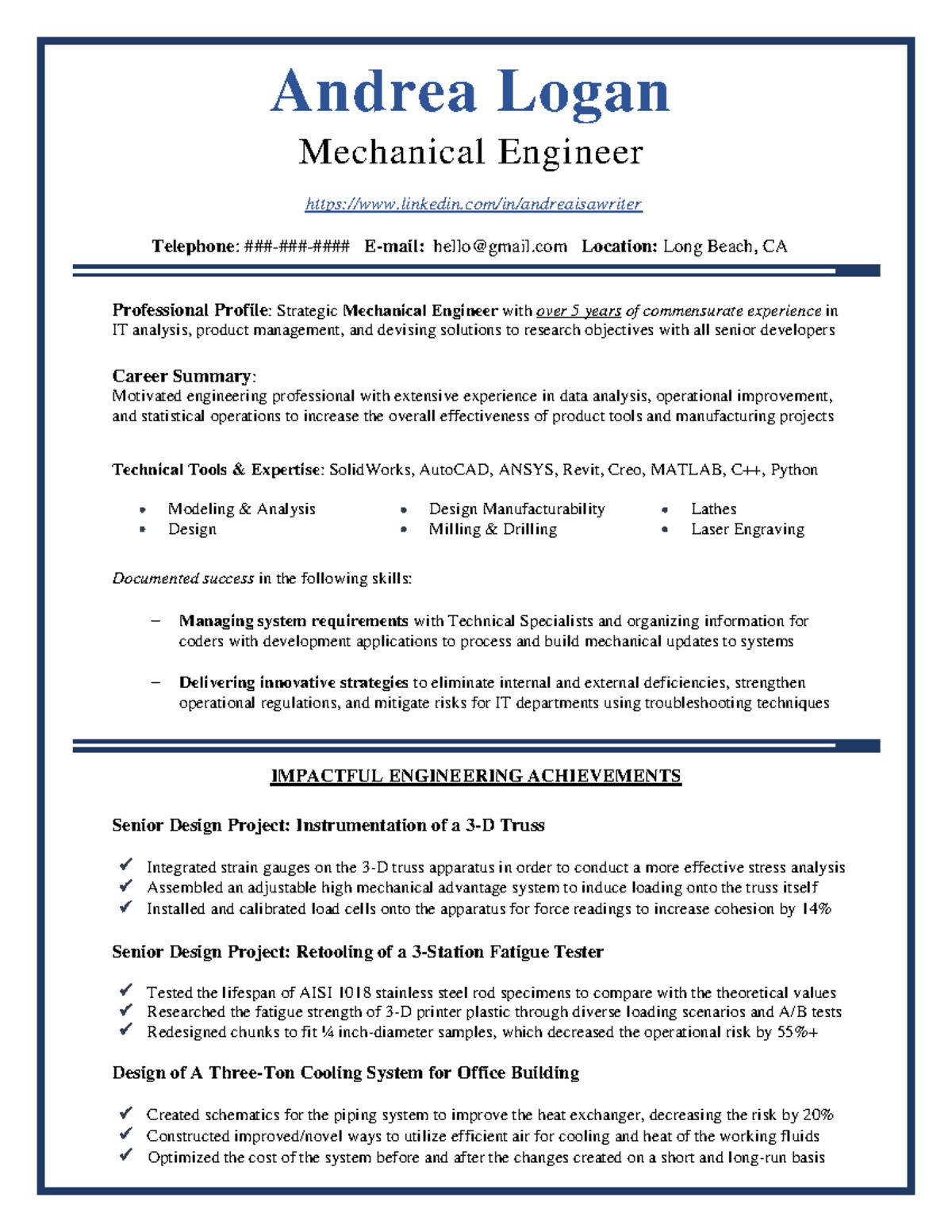 Mechanical Engineer Resume Example 1695132245 - Andrea Logan Mechanical ...