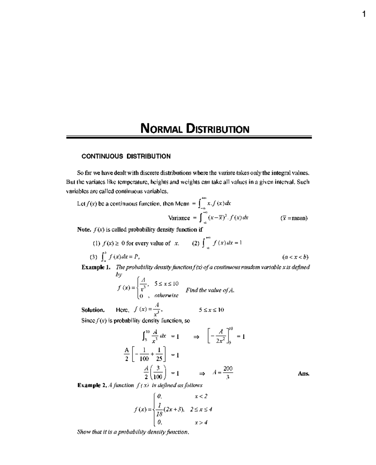 04-Normal Distibution Final Notes - Probability and statistics - Studocu