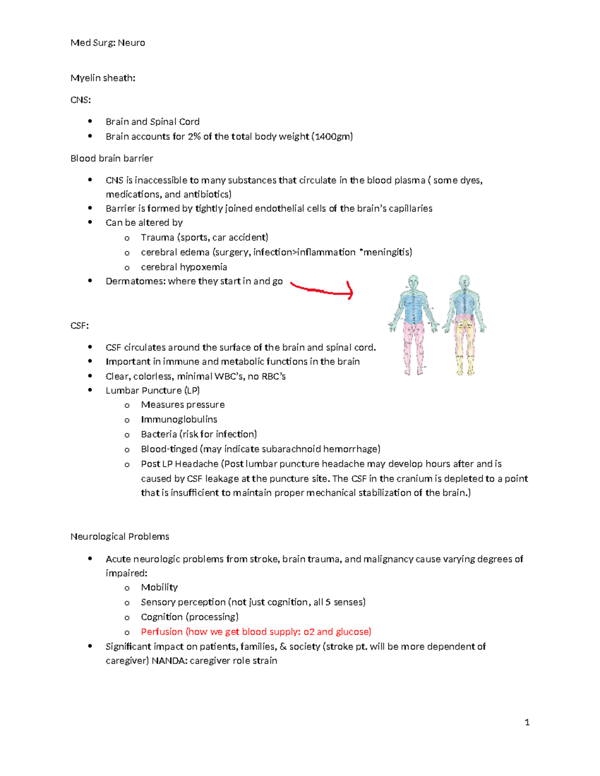 Neuro - Myelin sheath: CNS: Brain and Spinal Cord Brain accounts for 2% ...