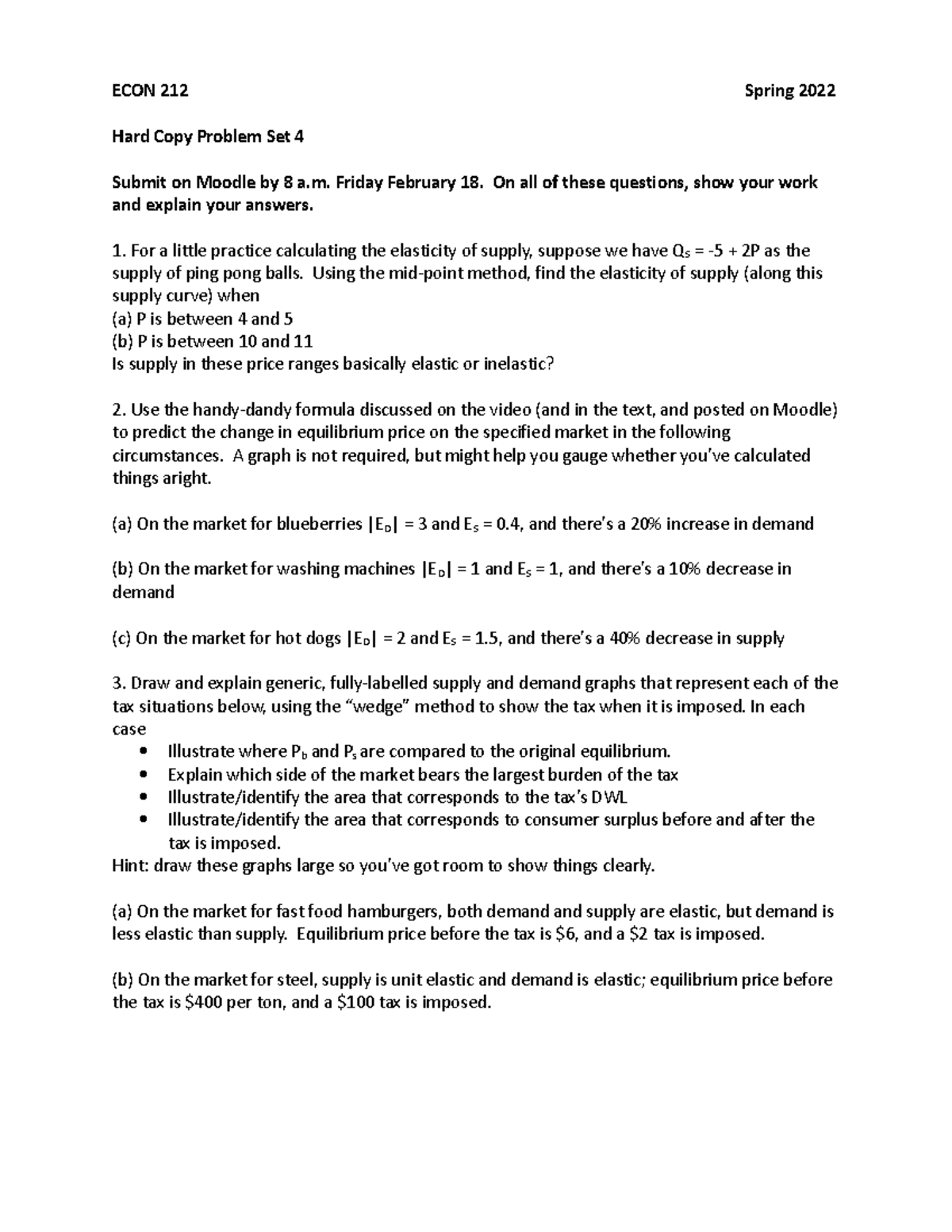 ECON 212 PS4 S22 - Practice Problems - ECON 212 Spring 2022 Hard Copy ...