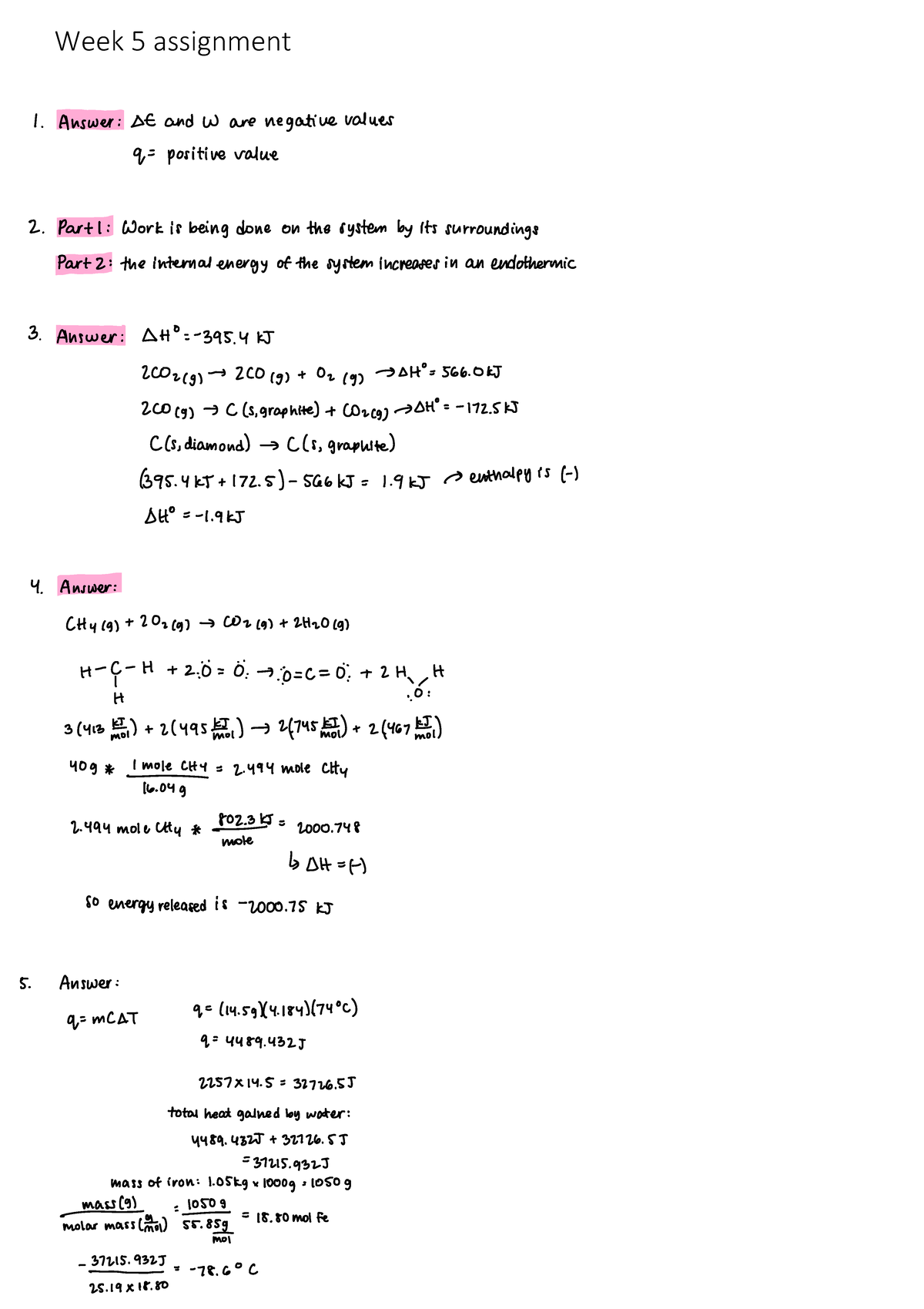 Week 5 Assignment - CHEM 001B - Week 5 Assignment - Studocu