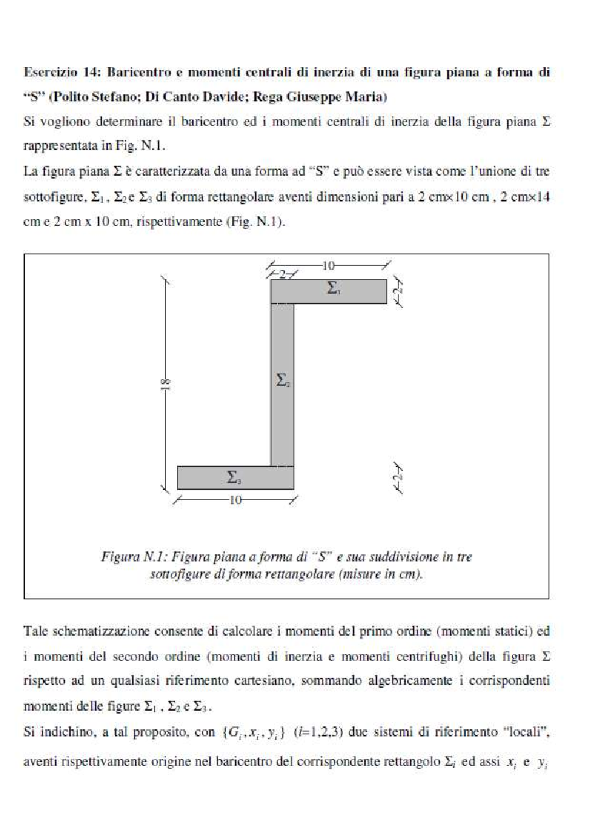 Esercizio momenti di inerzia Fisica Studocu