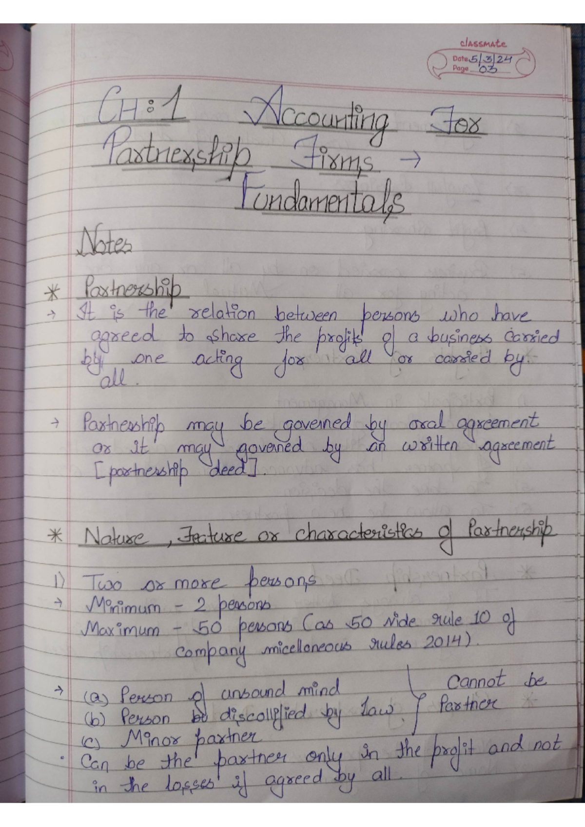 Accounts ch 1 Notes - Economics SL - Studocu