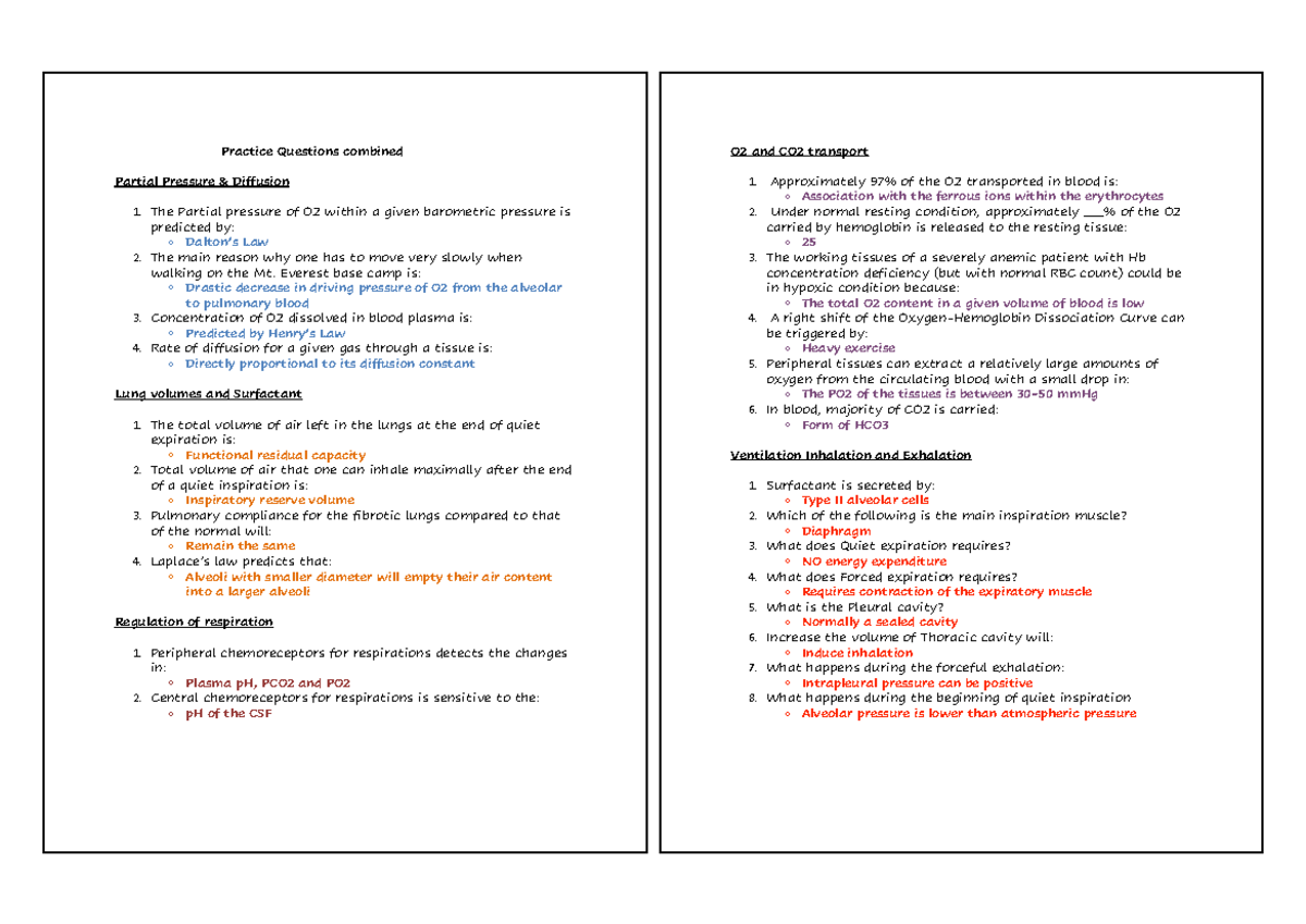 Copy of Practice Questions Combined - Practice Questions combined ...