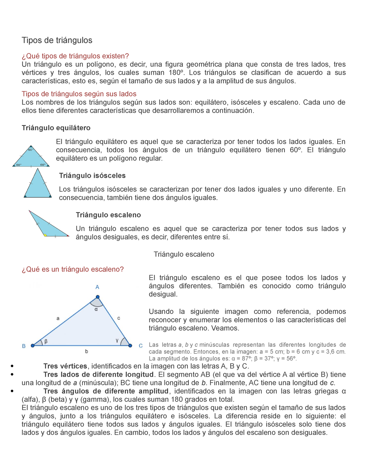 nombres de triangulos