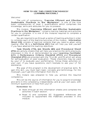 CBLM Basic Competency - TESDA CBLM - HOW TO USE THIS COMPETENCY-BASED ...