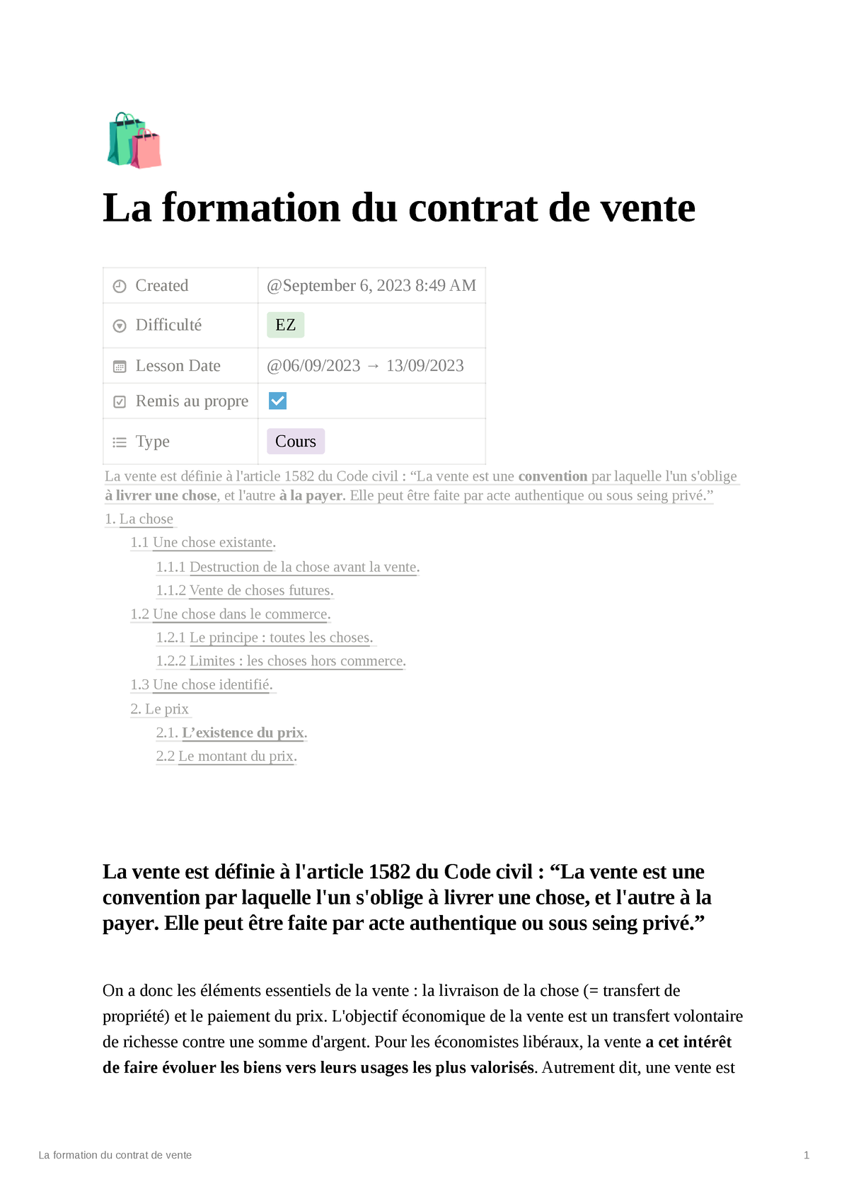 Formation Du Contrat De Vente - 🛍 La Formation Du Contrat De Vente ...