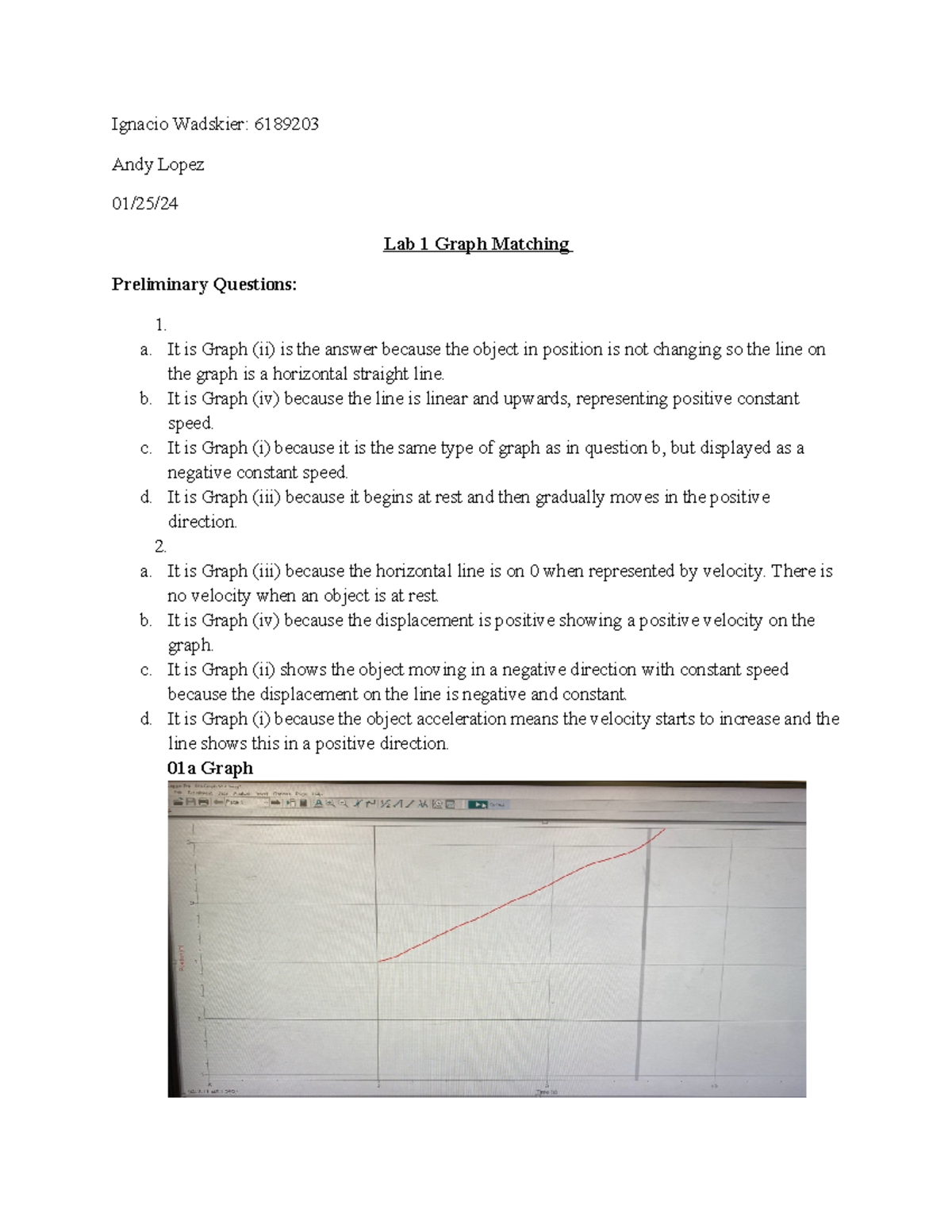 Physics Lab 1 Report- Graph Matching - Ignacio Wadskier: 6189203 Andy ...