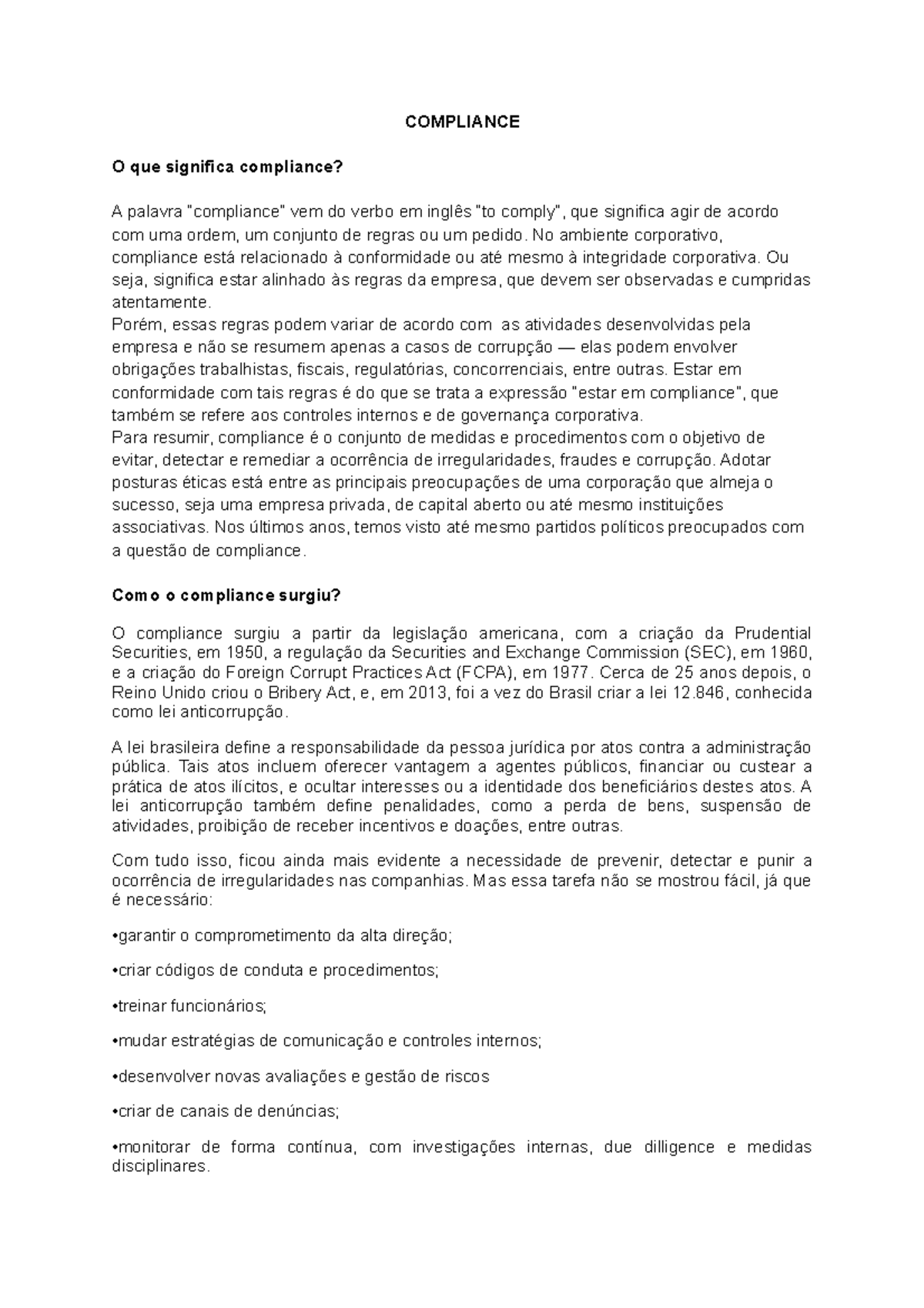 Compliance - COMPLIANCE O que significa compliance? A palavra ...
