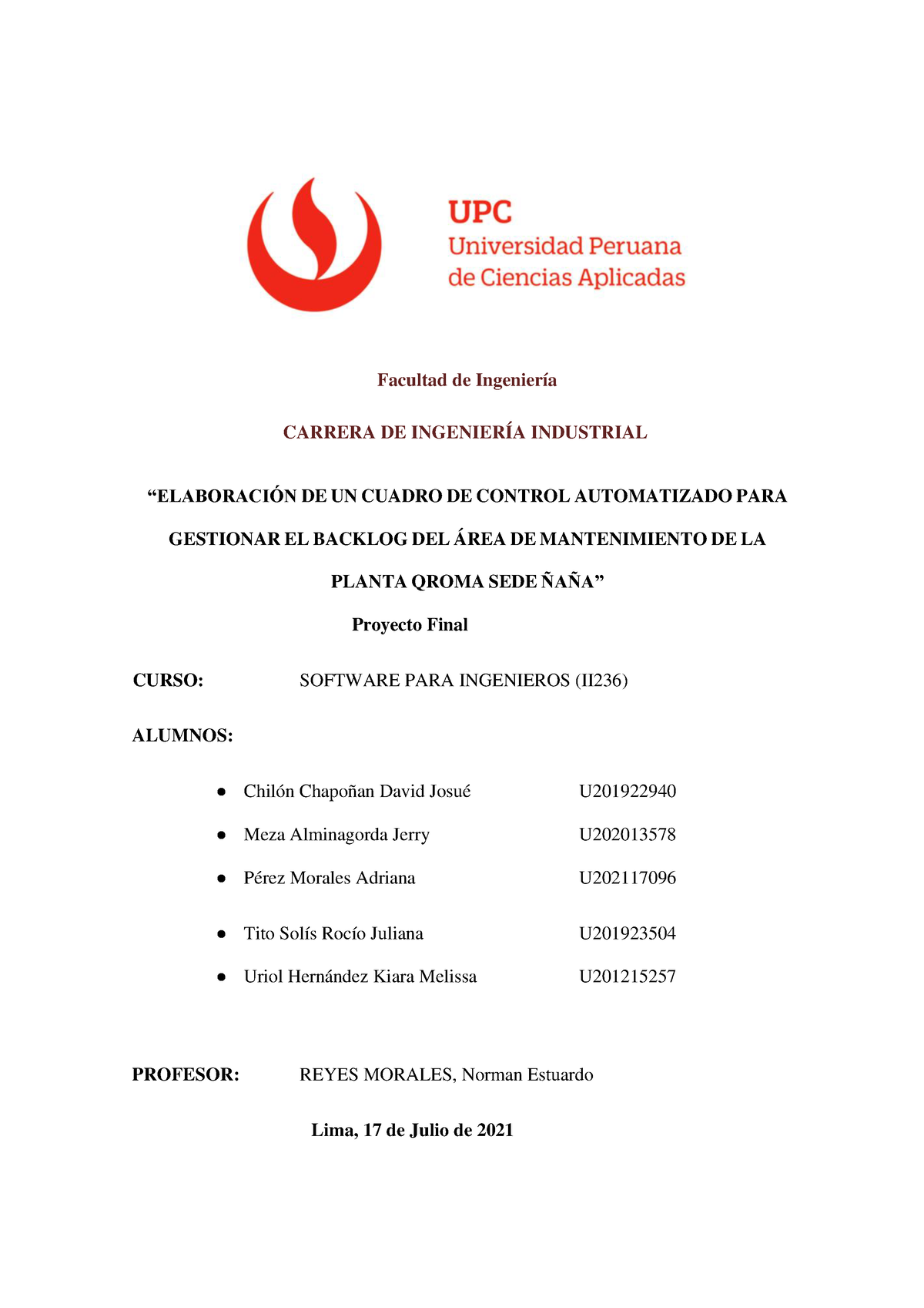 Ejemplo TF (del Profe) - Trabajo Final - Facultad De Ingeniería CARRERA ...