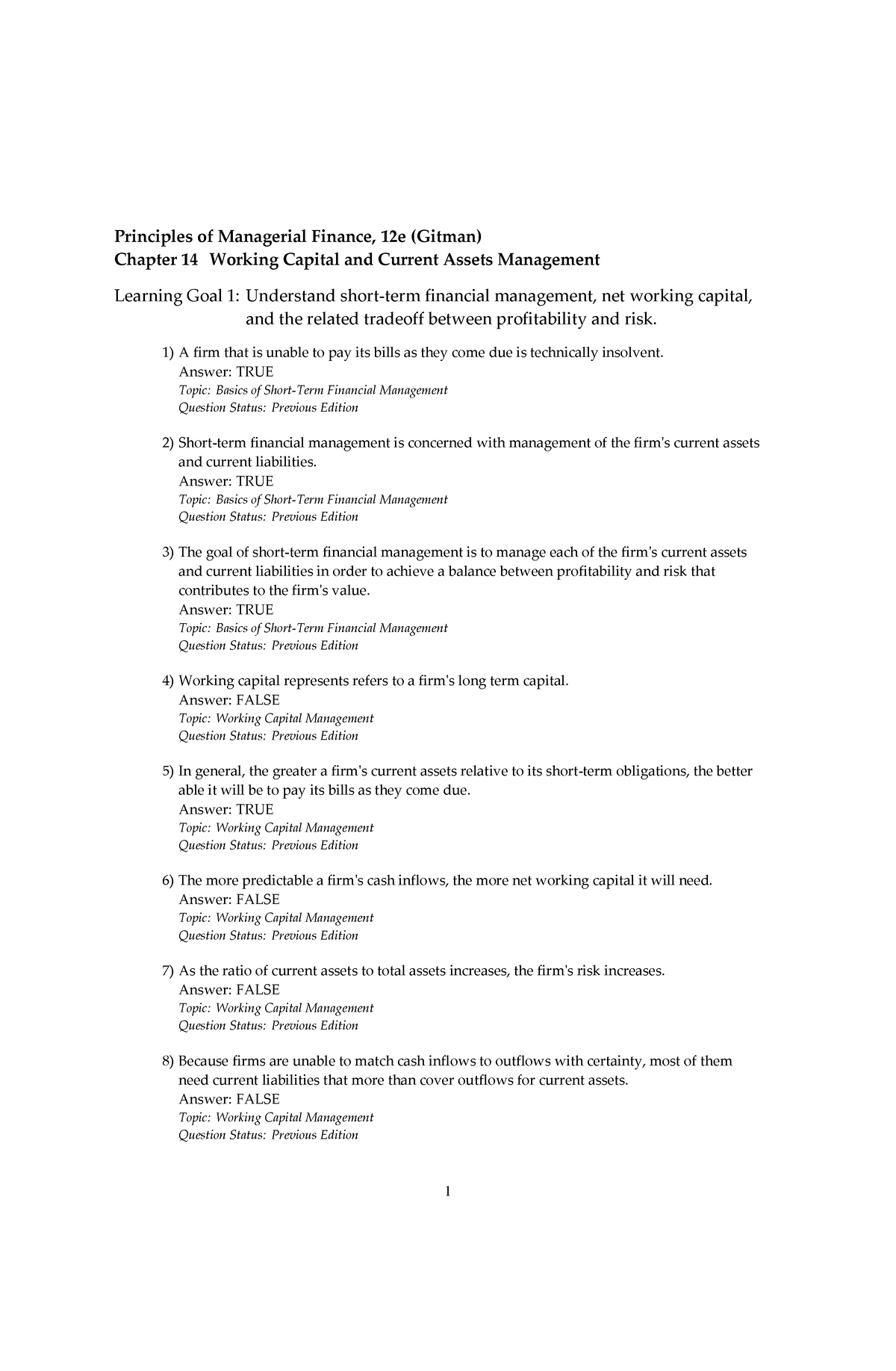 Working Capital - Financial Accounting - Principles of Managerial ...