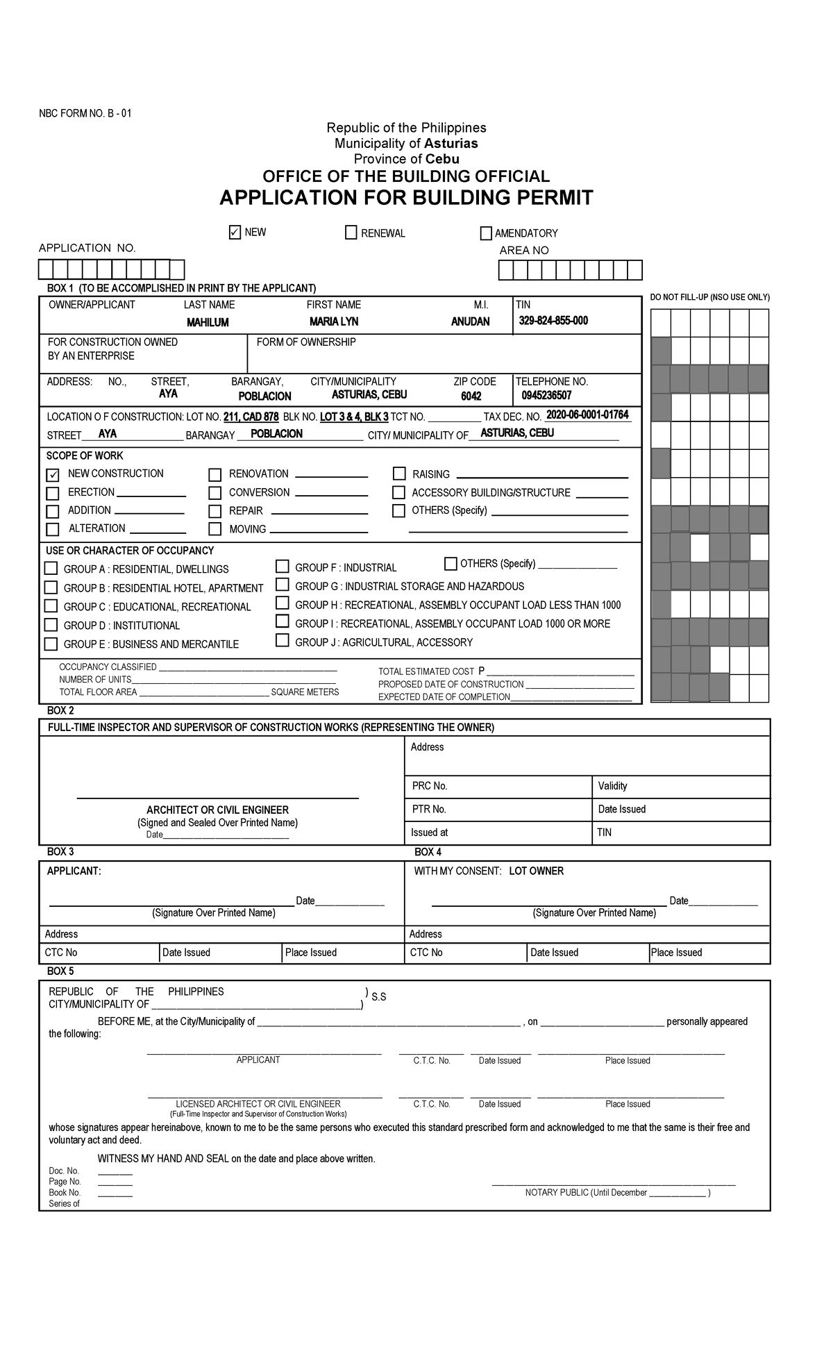 Aplication for bldg permit - bs civil engineering - UV - Studocu