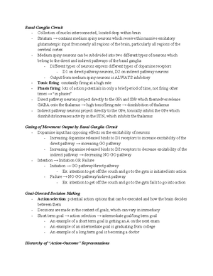 NE 101 Lecture 11 Compiled Notes - Terms for Brain Locations - Anterior ...