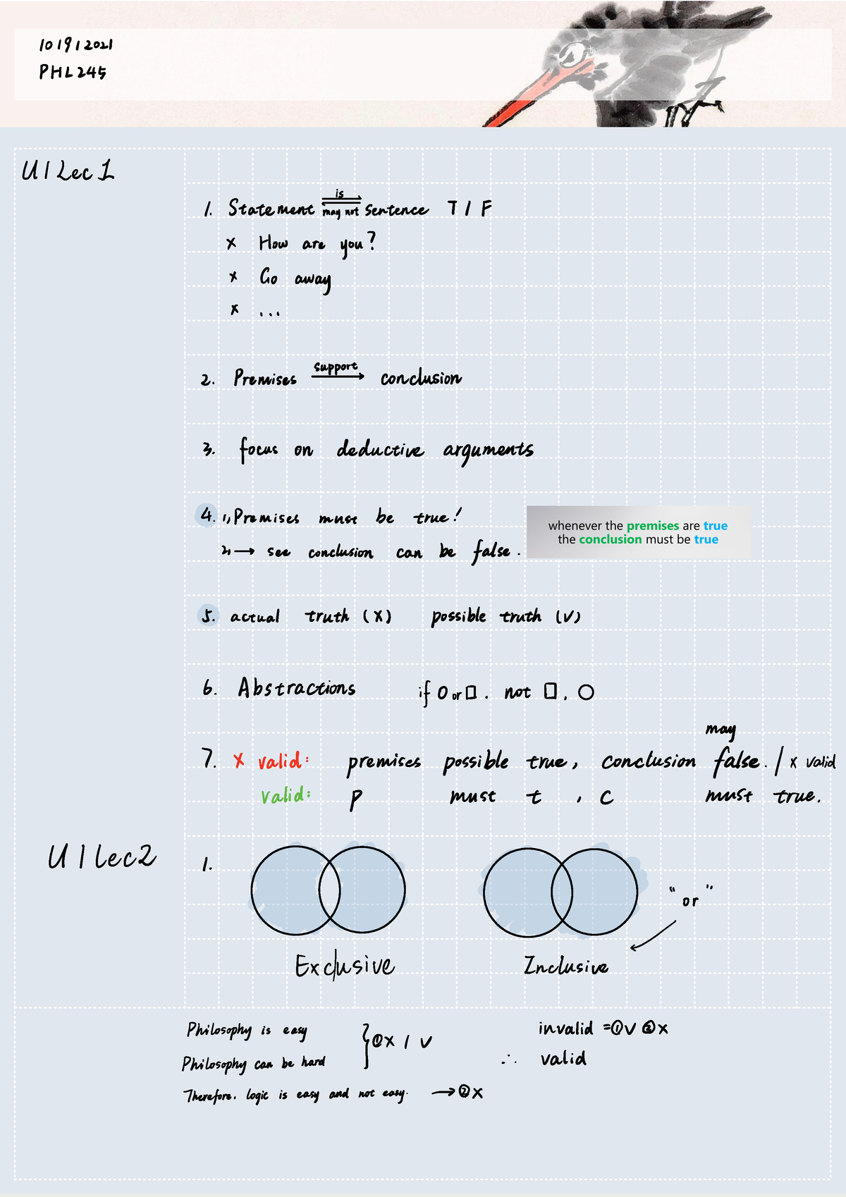 PHL245 0910 - lecture notes - Phl245H1 - Studocu