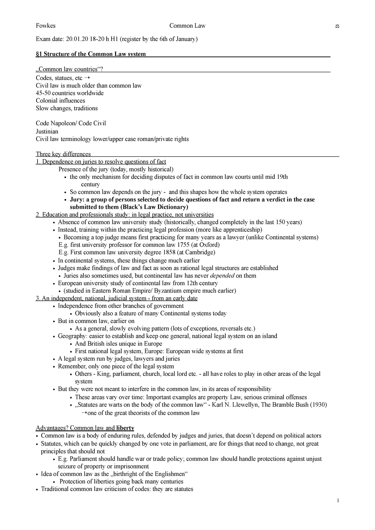 common-law-legal-system-fowkes-exam-date-20-01-18-20-h-h1-register