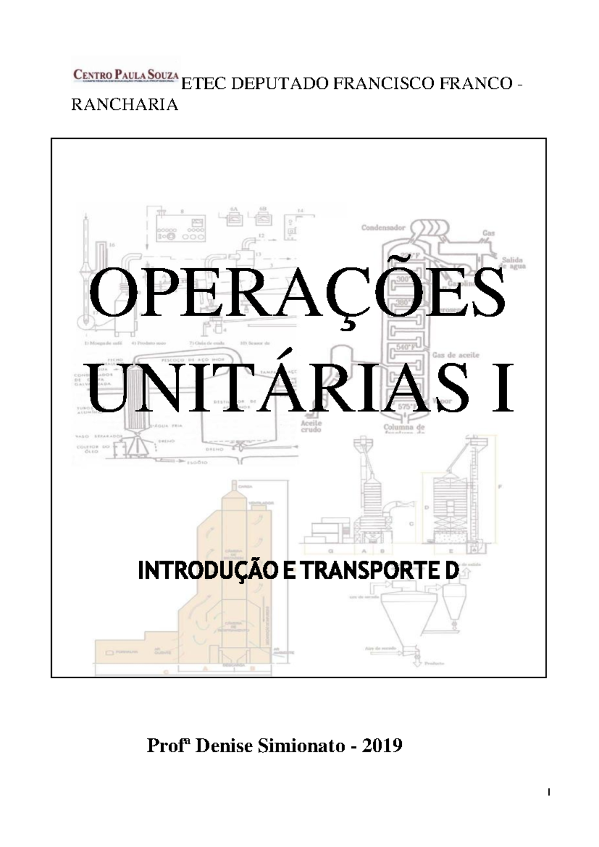 Apostila Operação Unitária I 2019-converted - ETEC DEPUTADO FRANCISCO ...