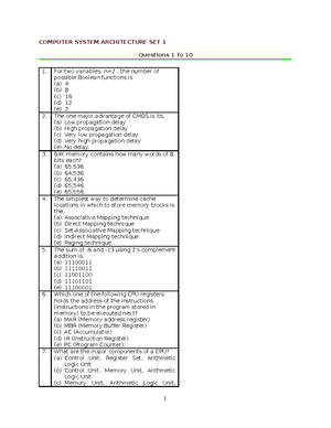 Unit 1 Handwritten notes - Computer Organization And Architecture - Studocu