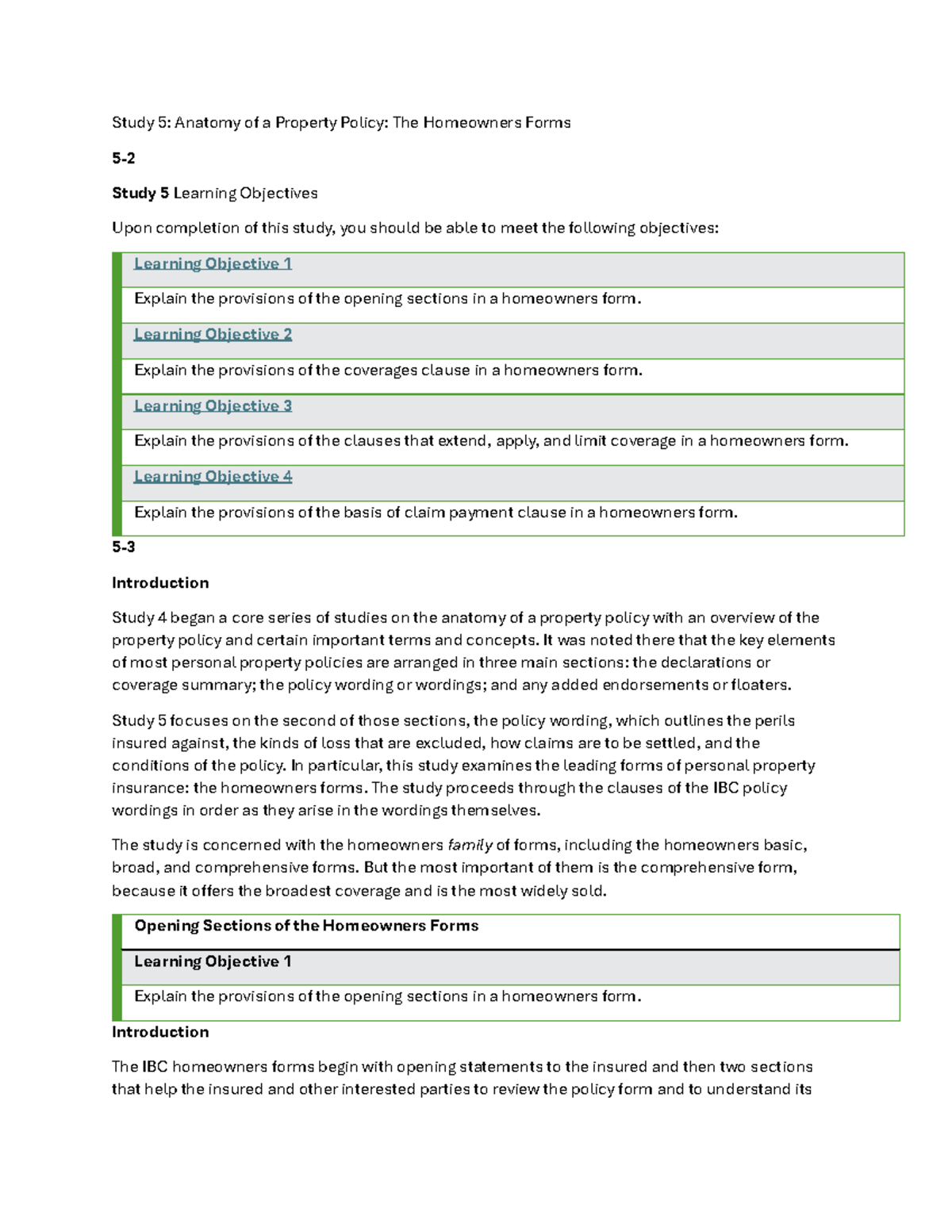 Study 5-1 - dasads - Study 5: Anatomy of a Property Policy: The ...