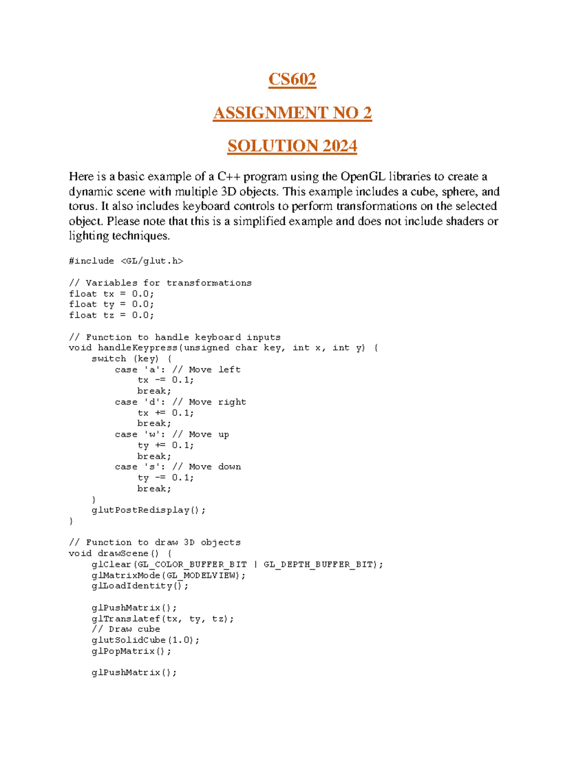 CS602 Assignment NO 2 Solution 2024-1 - CS ASSIGNMENT NO 2 SOLUTION ...