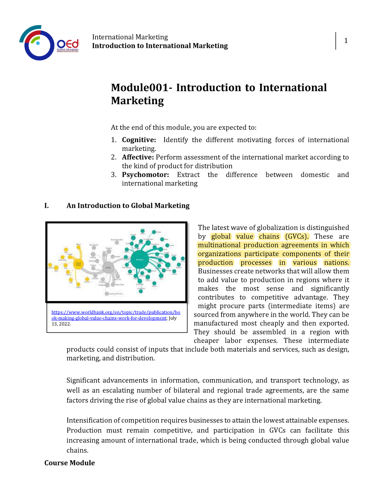 Module 001-Introduction To International - Introduction To ...