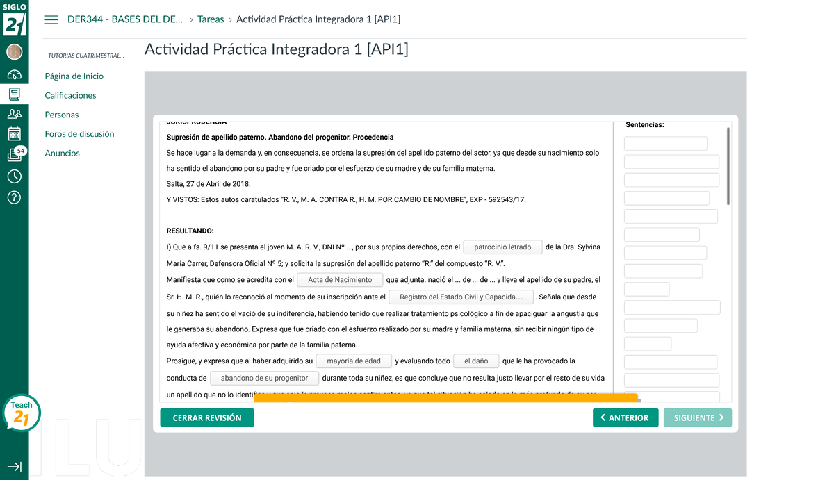 Actividad Práctica Integradora 1 [API1] - DER344 - BASES DEL DE ...