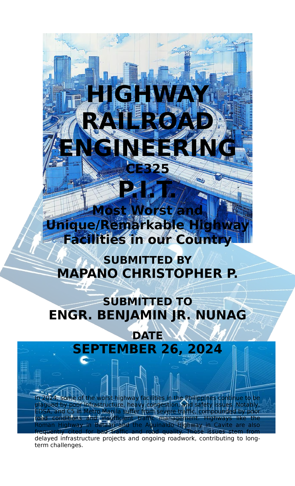 Highway Railroad Engineering - HIGHWAY RAILROAD ENGINEERING CE P.I ...