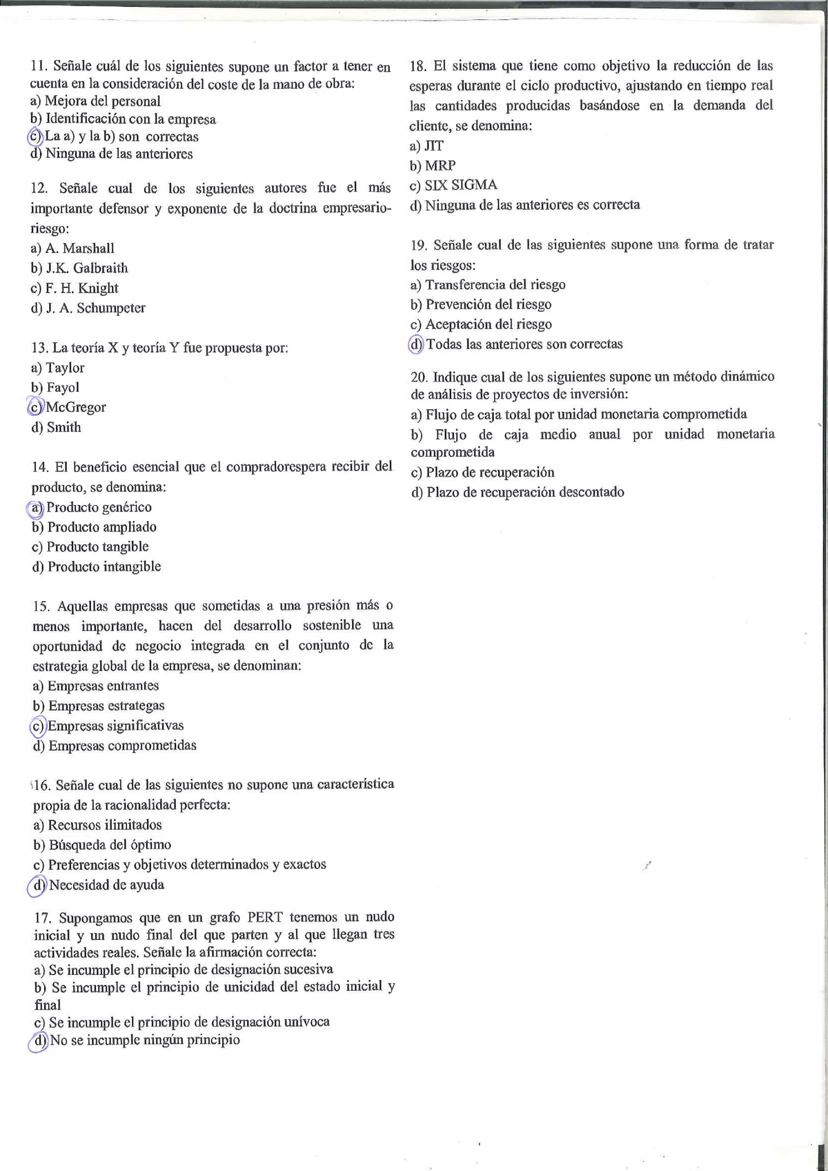 Examen 6 Febrero 2019, Preguntas - 11. Seﬁale Cuél De Los Siguientes ...