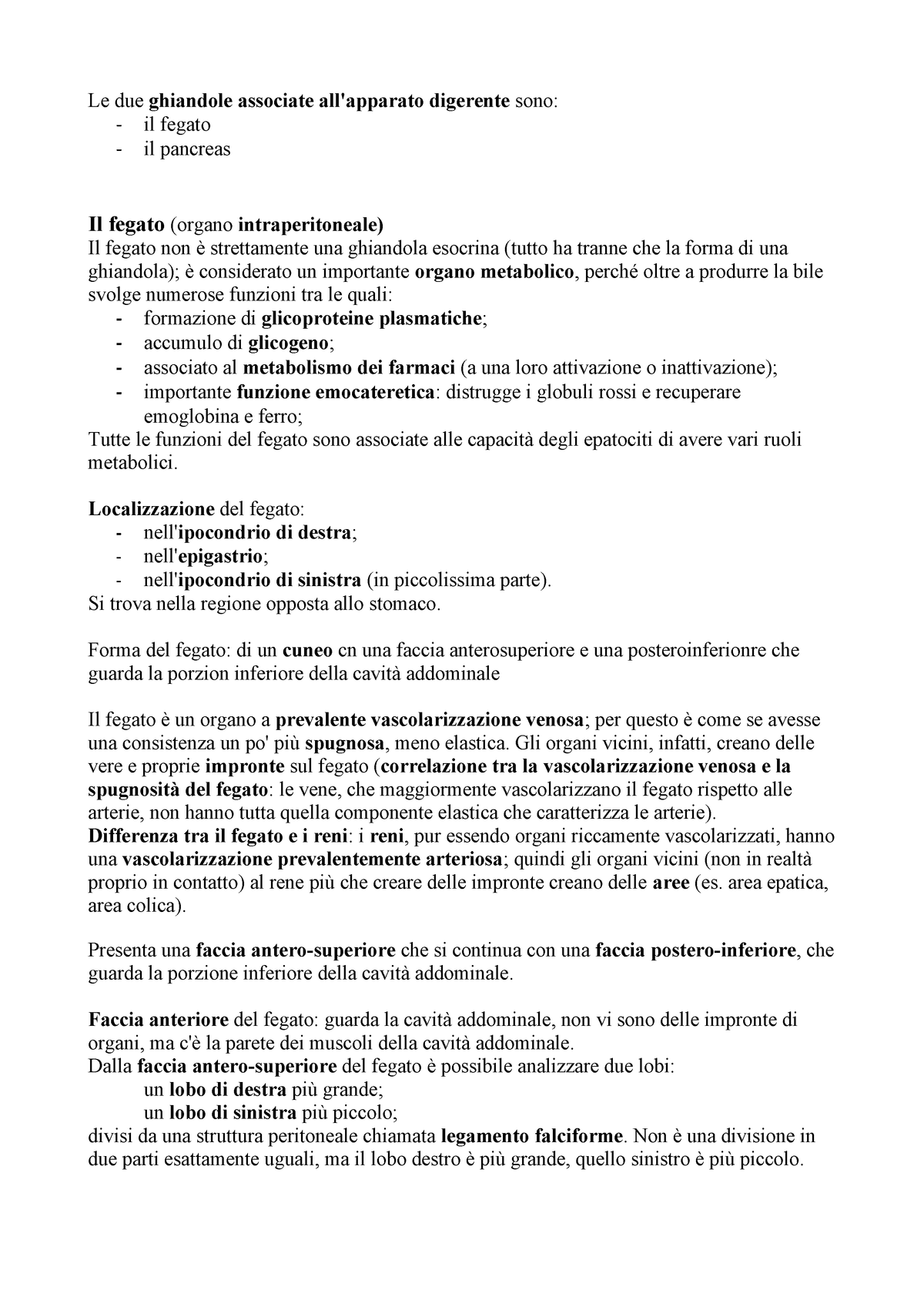 Fegato Pancreas Colecisti Anatomia Umana 01286 Unipa