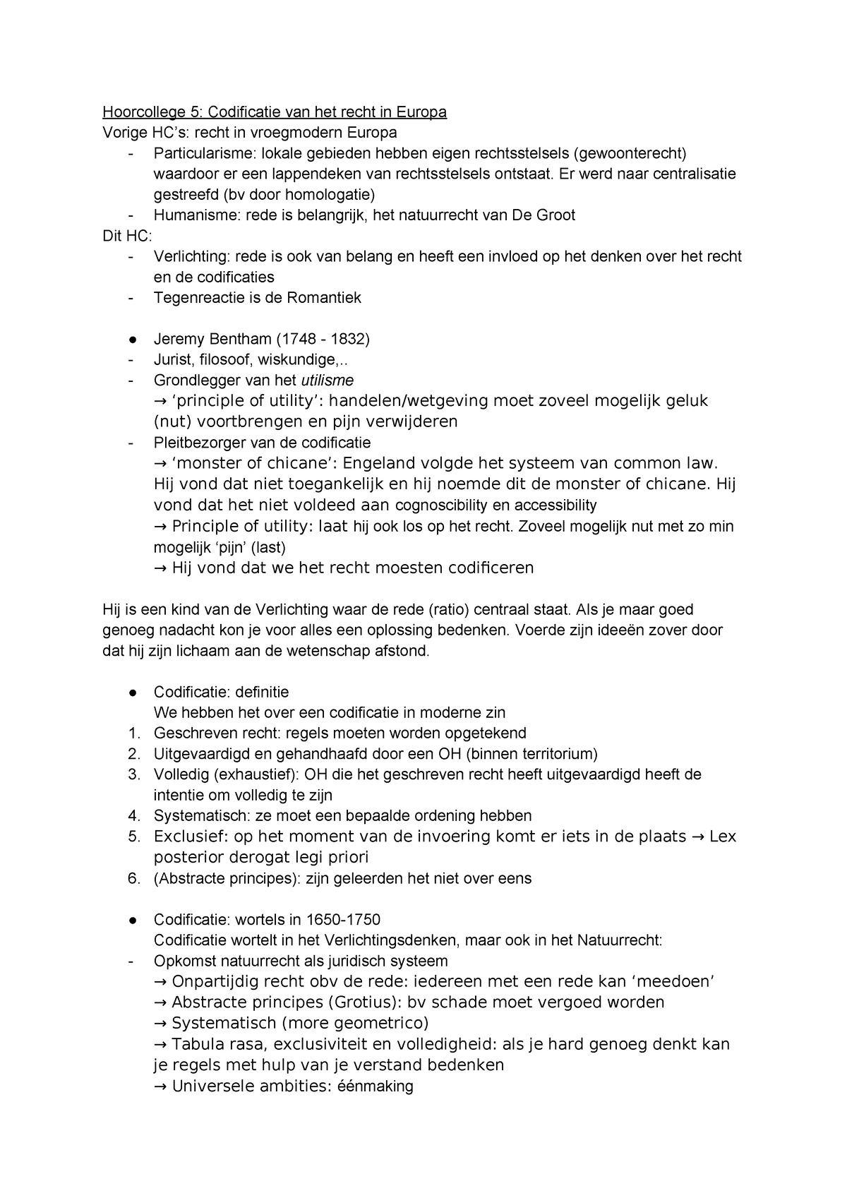 SV HC5 RG - Samenvatting Geschiedenis Van Het Recht - Hoorcollege 5 ...