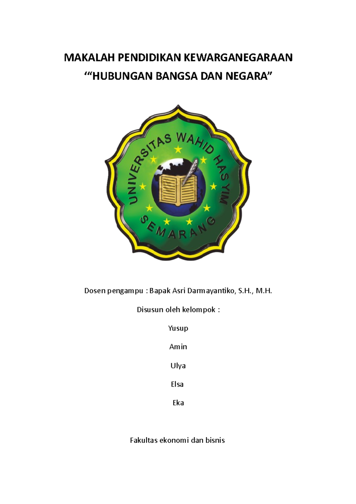 Makalah Pendidi - Pkn - MAKALAH PENDIDIKAN KEWARGANEGARAAN ‘“HUBUNGAN ...