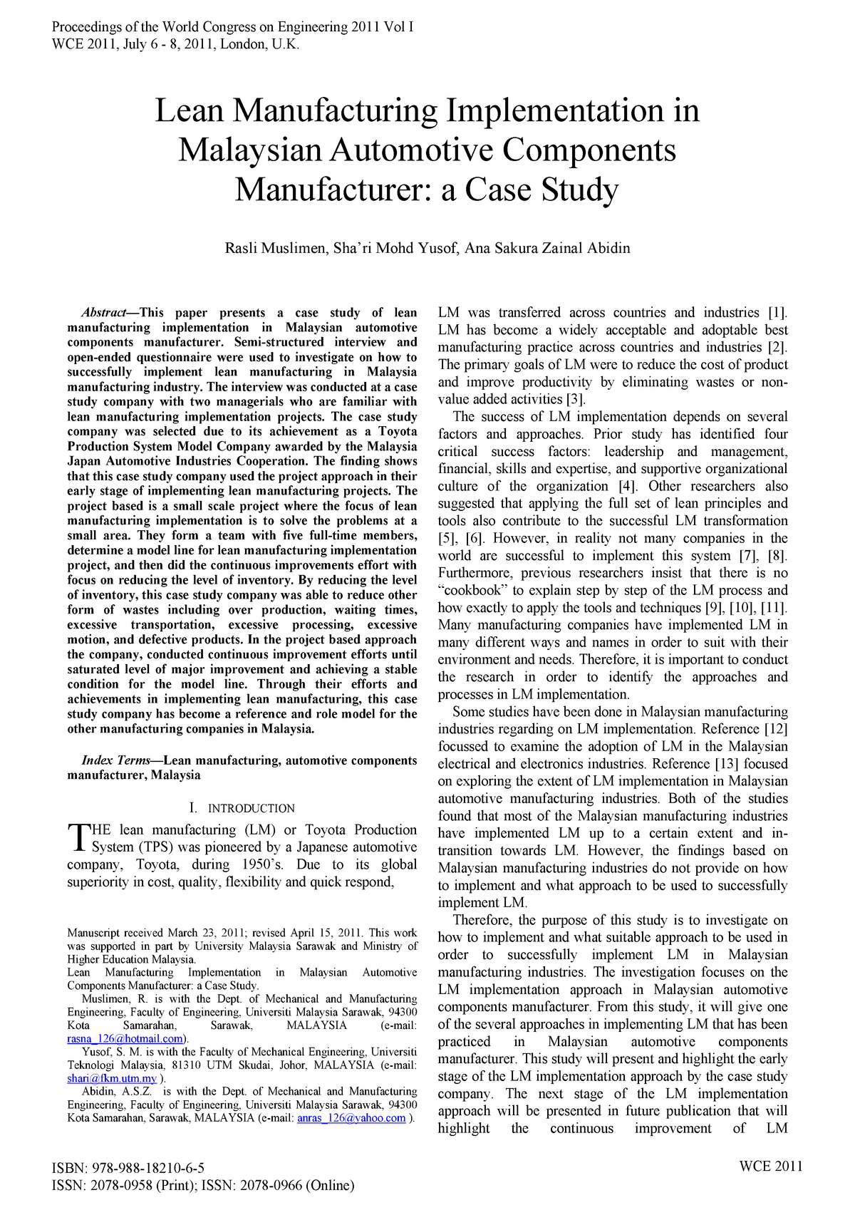 manufacturing process improvement case study