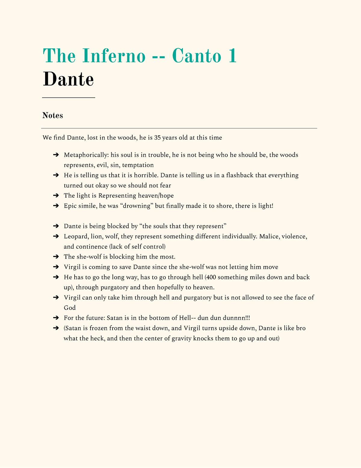 PDF) Dante Inferno Canto 1