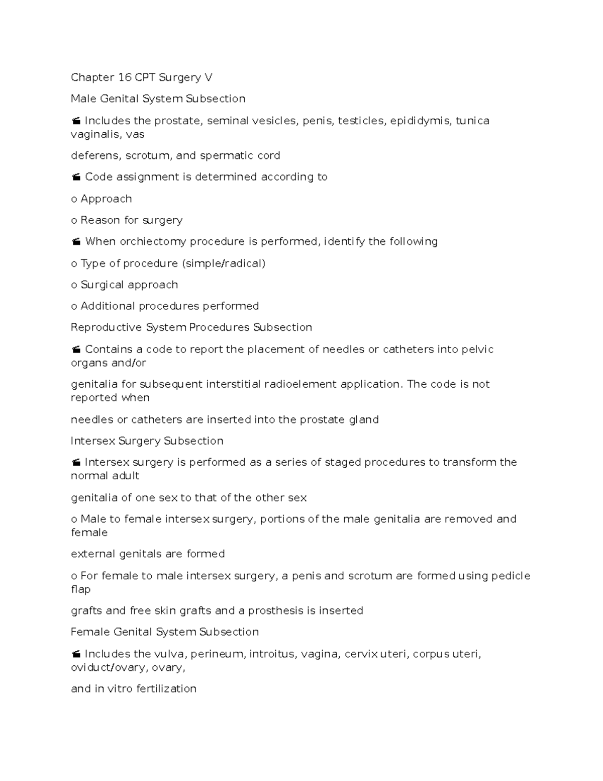 Chapter 16 CPT Surgery V - The code is not reported when needles or ...