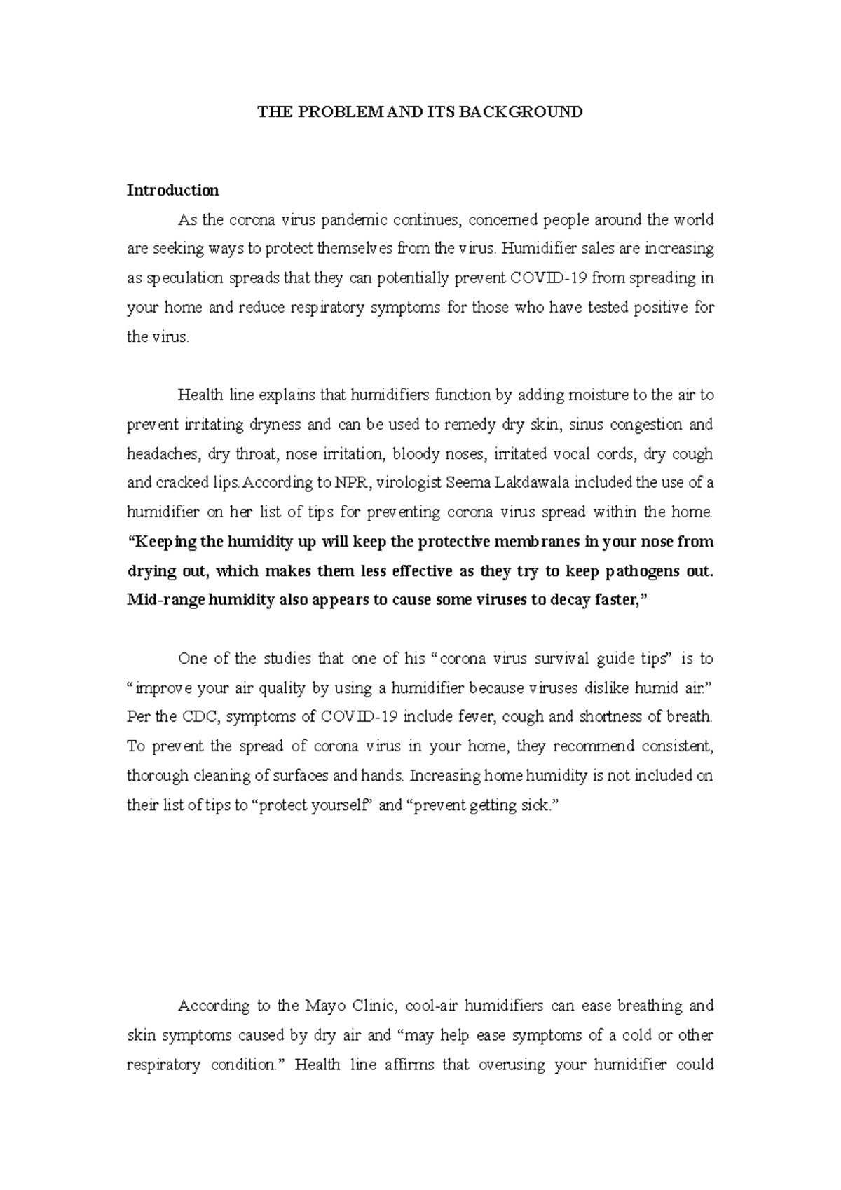 THE Problem AND ITS Background - THE PROBLEM AND ITS BACKGROUND ...