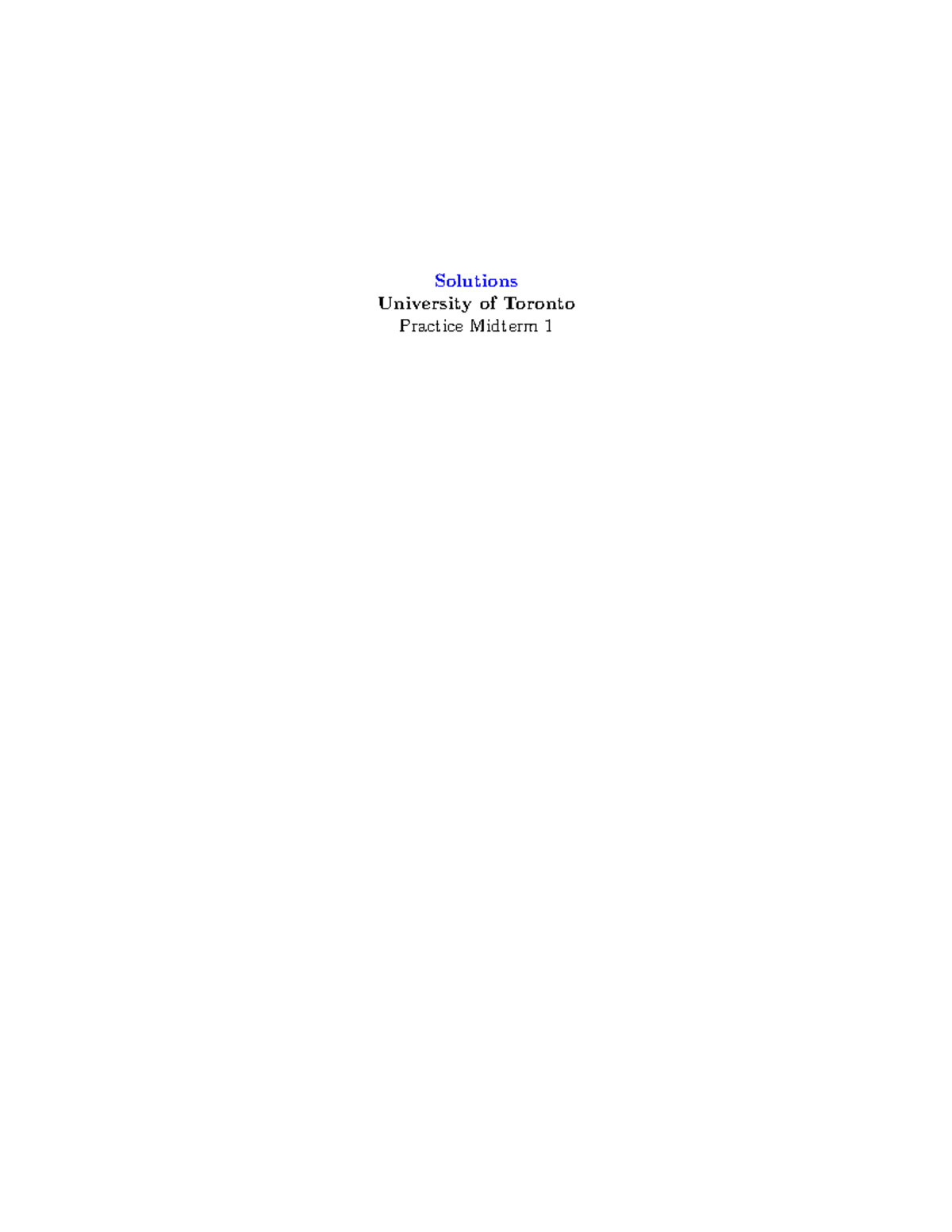 Midterm exam 2018, questions and answers - Solutions University of ...