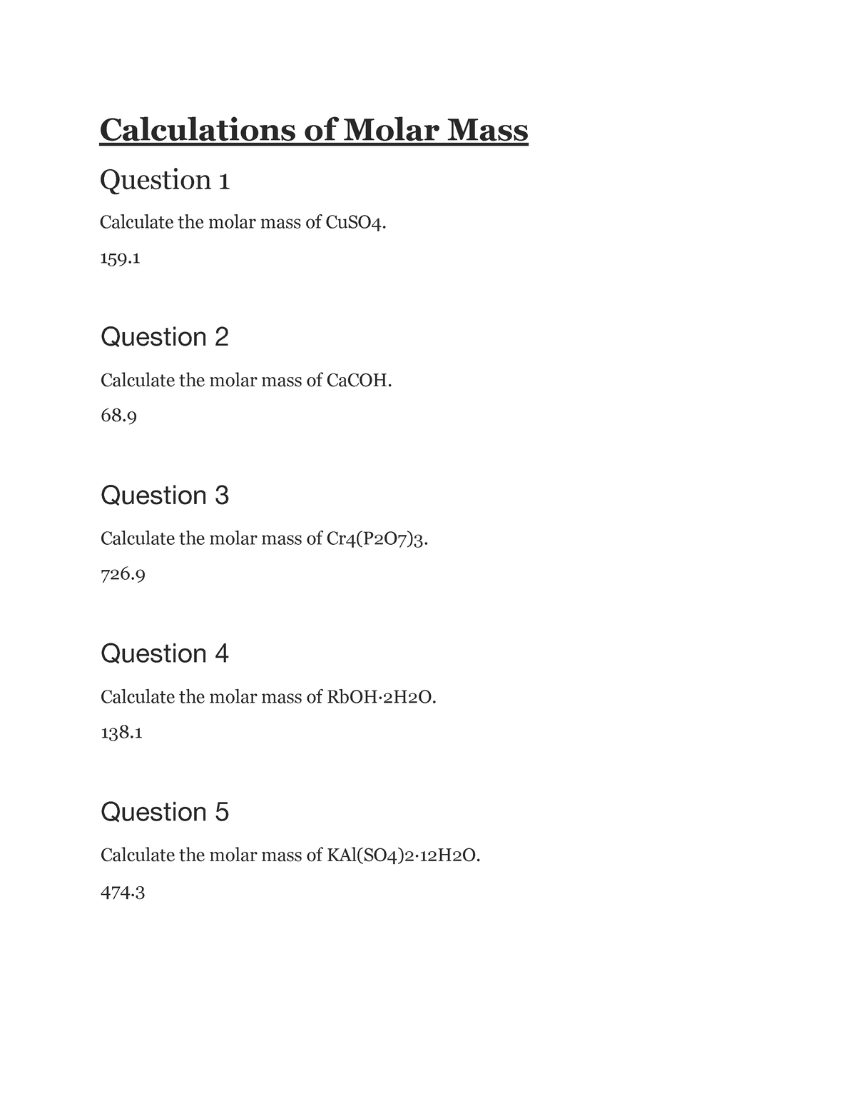 calculations-of-molar-mass-calculations-of-molar-mass-question-1