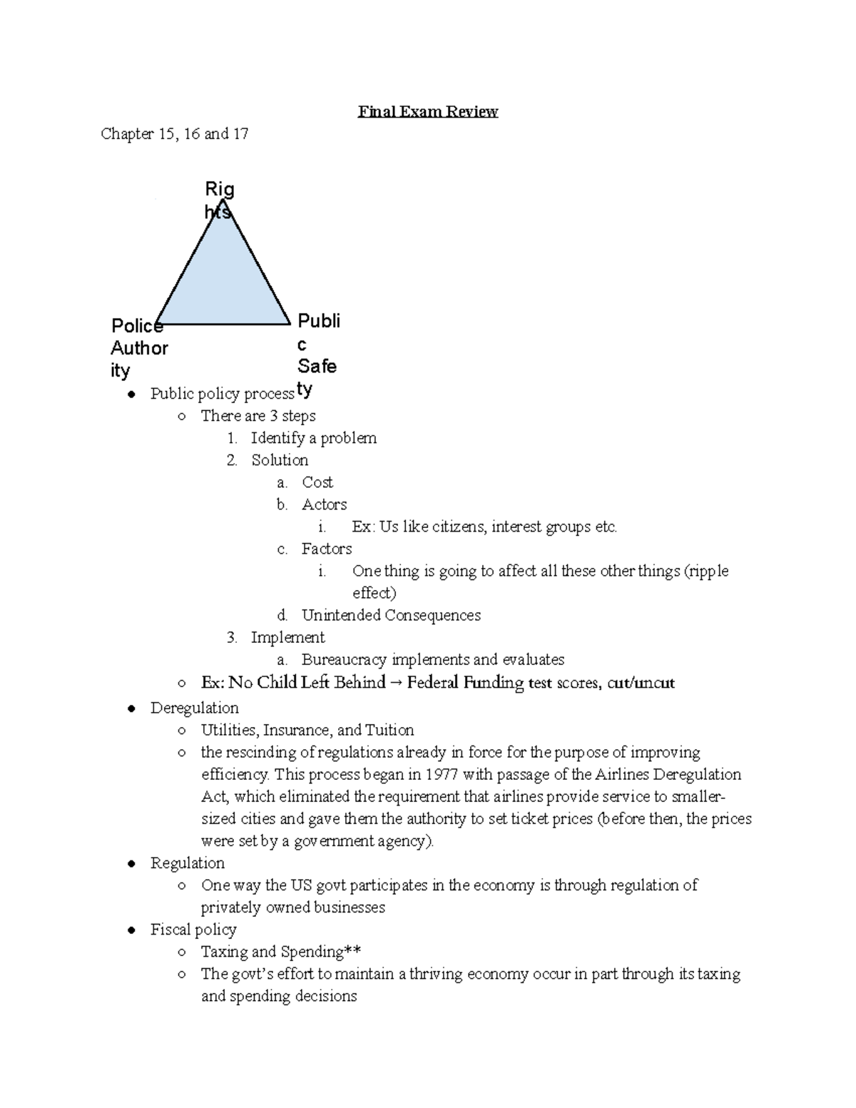 Poli Sci Final Exam Review - Final Exam Review Chapter 15, 16 and 17 ...