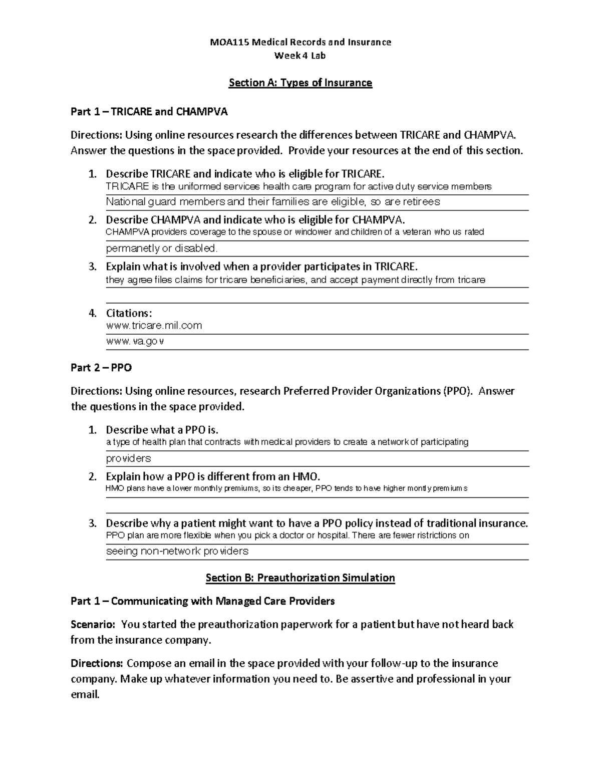 Week+4+Online+Lab - NAAX - MOA115 Medical Records and Insurance Week 4 ...