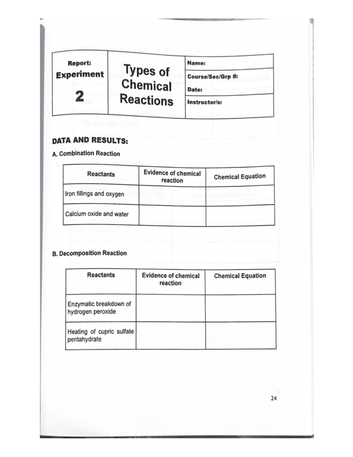 Experiment+2+Datasheet+and+QFR - Report: Name: Experiment Types of ...