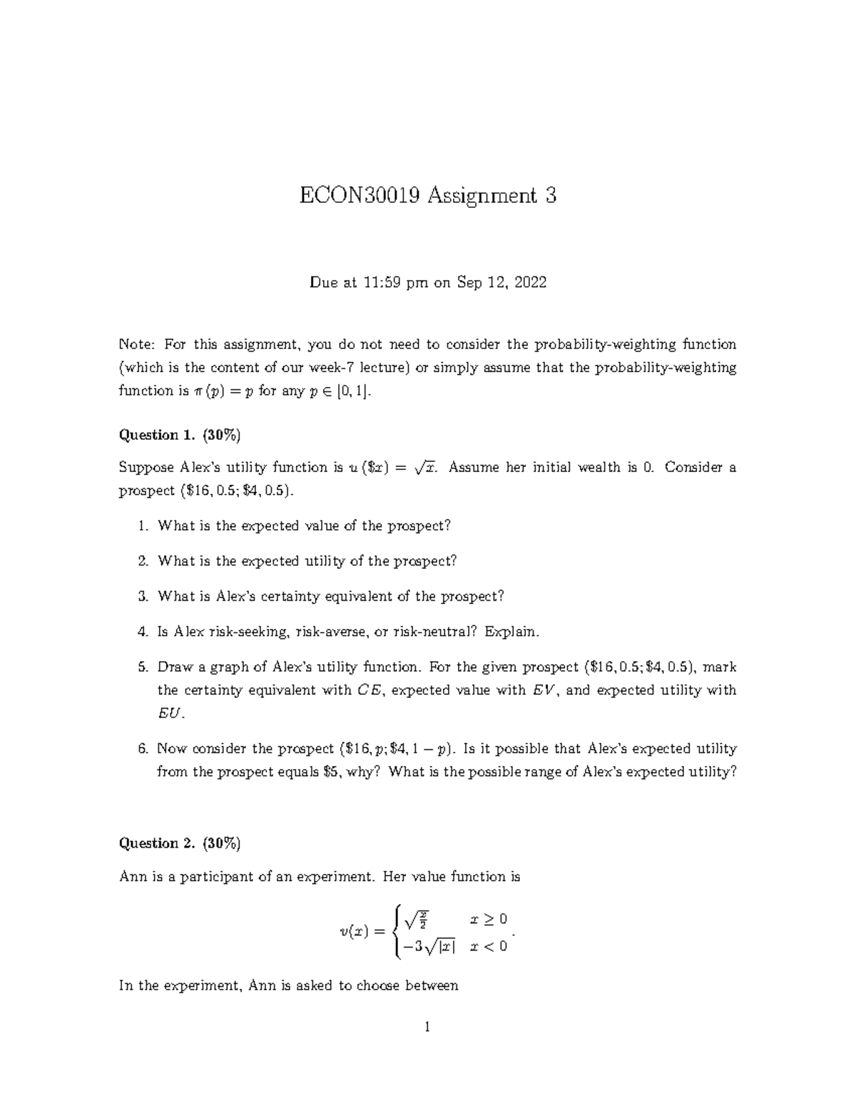 assignment questions 1423