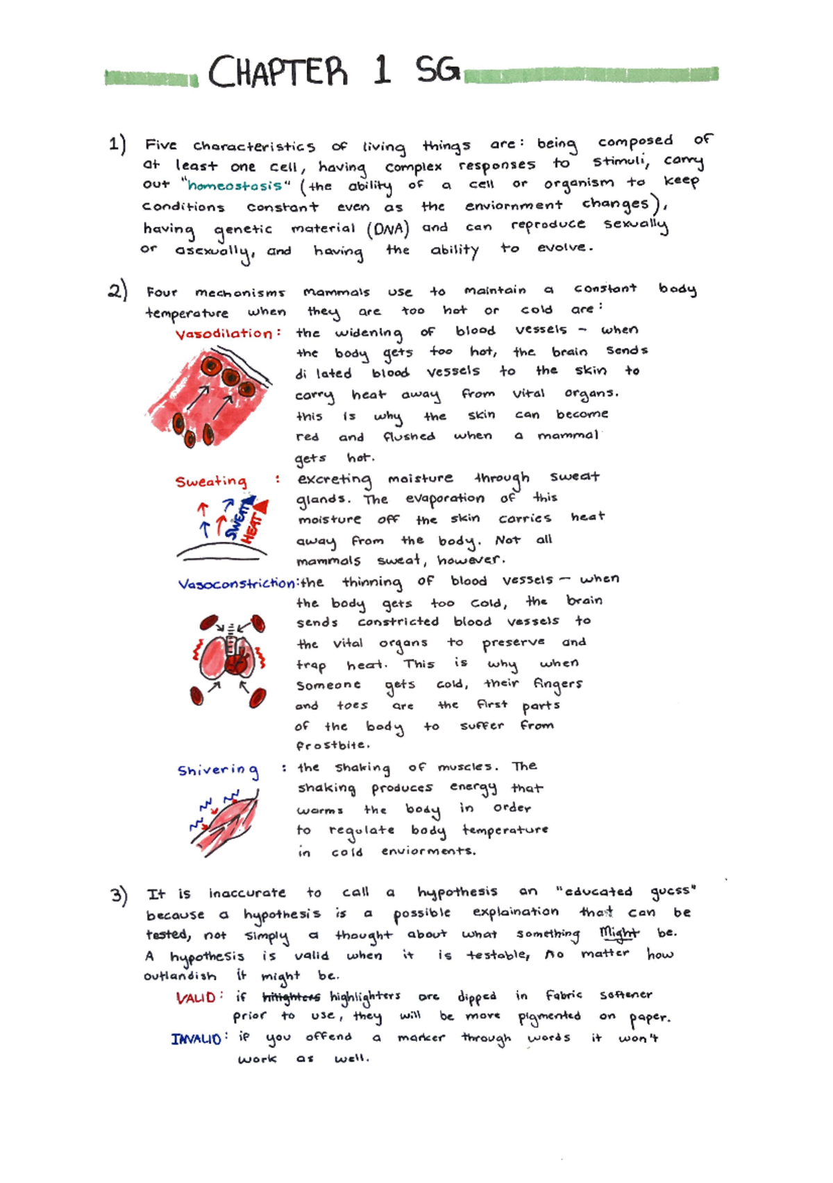 Biology 1111 - Study Guide 1 - BIO 111 - Studocu