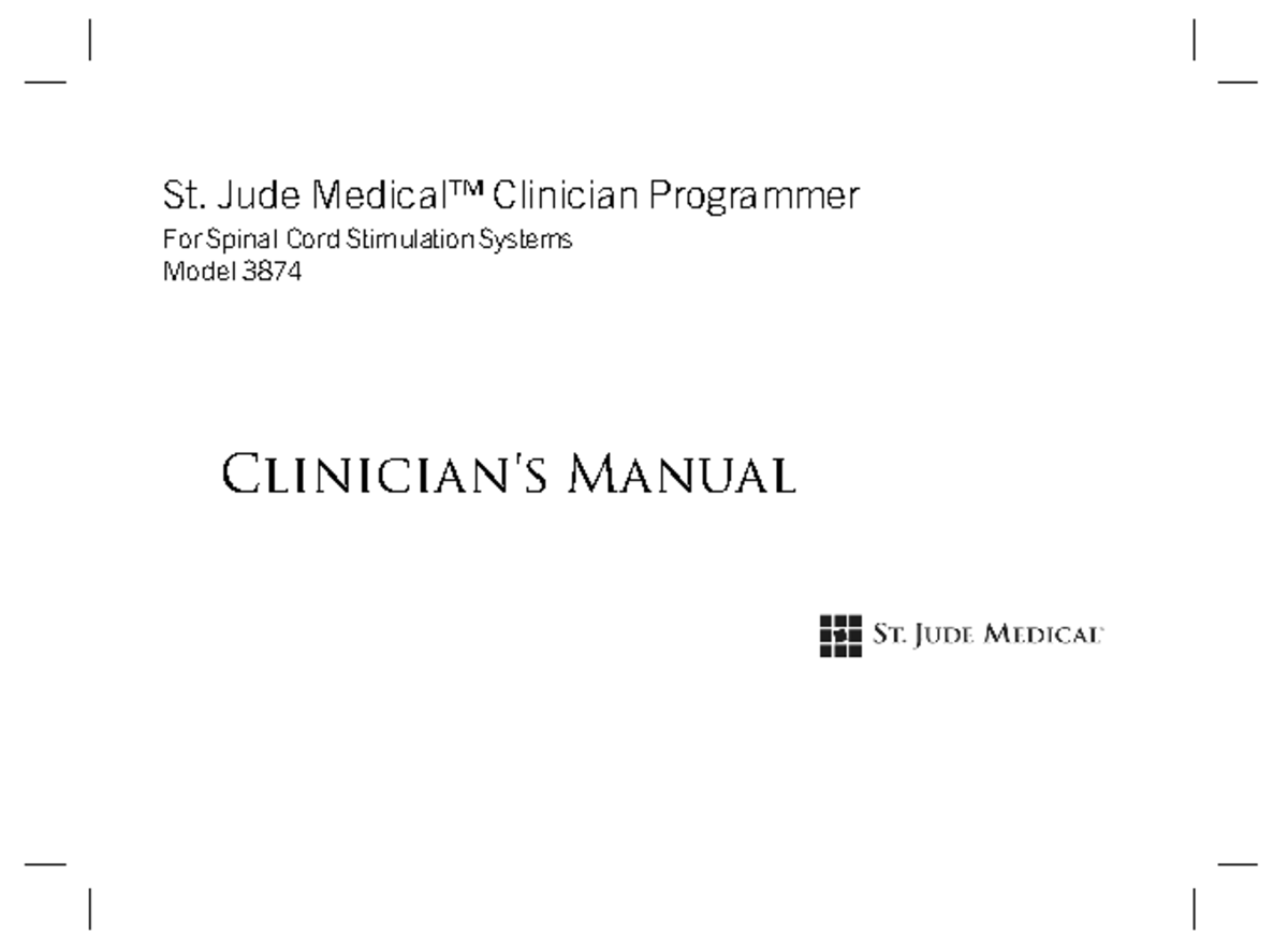 TENS St. Jude 2019 - St. Jude Medical™ Clinician Programmer For Spinal ...