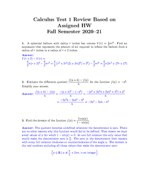 Final-Practice - Practice 2019 Final Exam - CALC 1! - MTH 181A ...