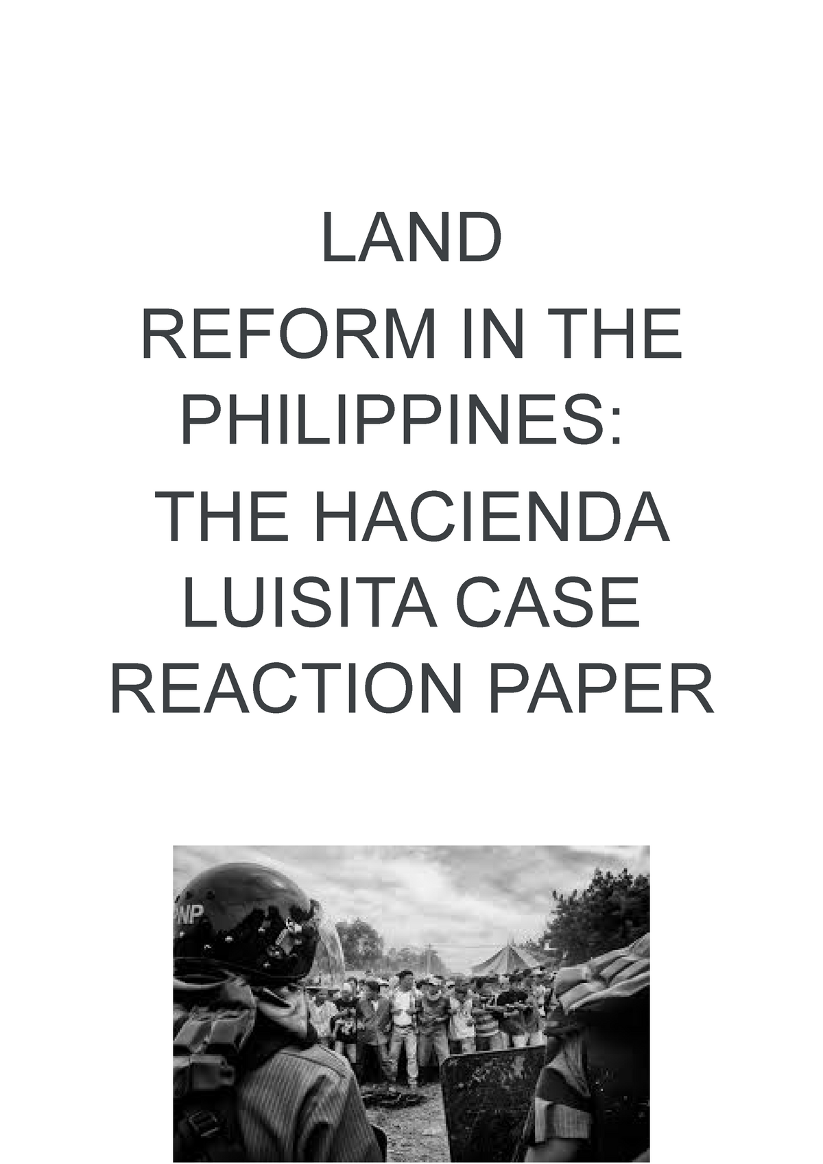 hacienda luisita massacre research paper