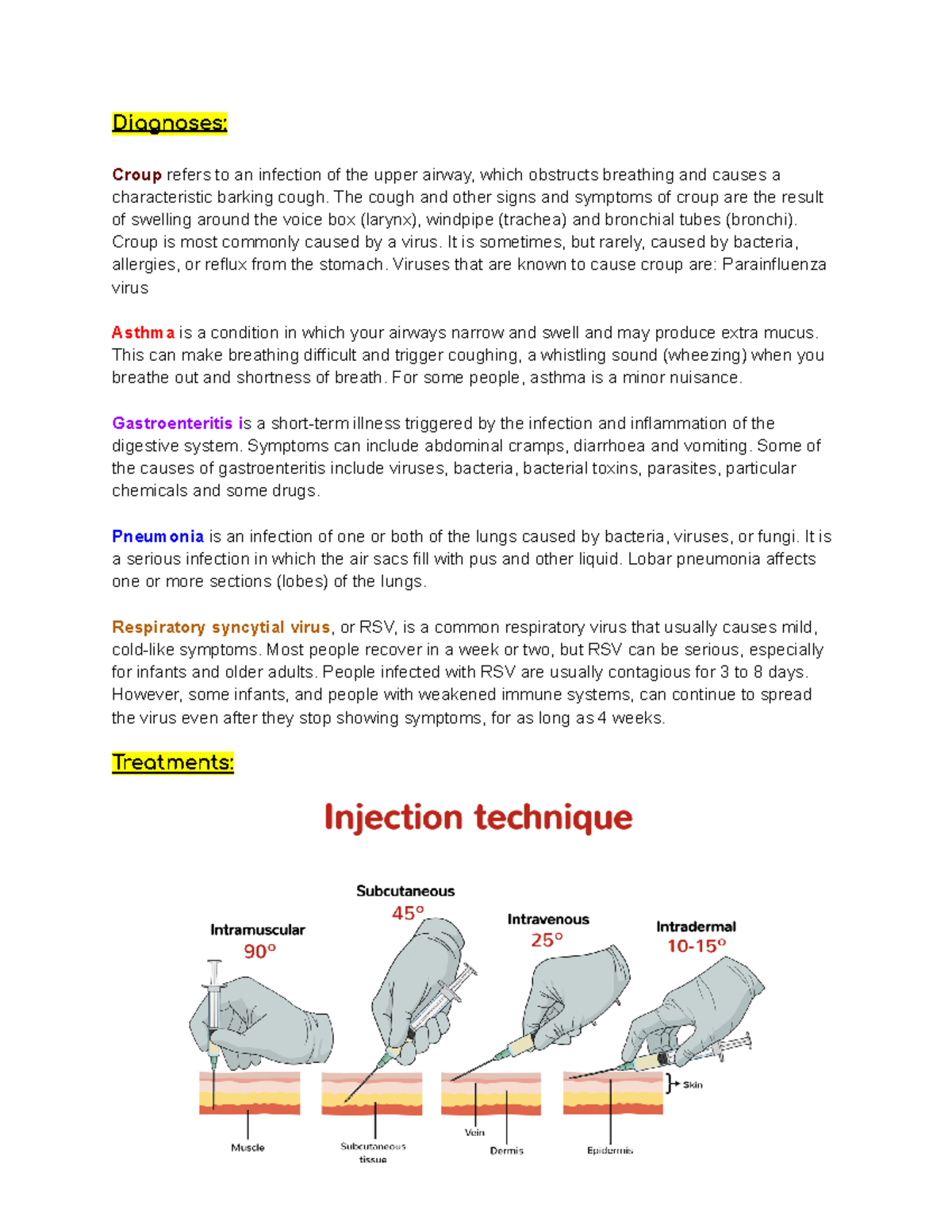 Meds-2 - hi this is good - Diagnoses: Croup refers to an infection of ...